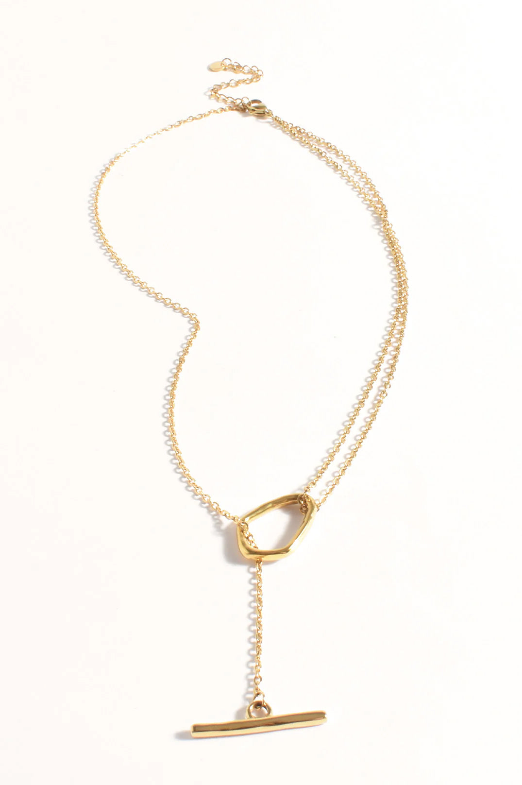 Fine Metal Toggle Necklace - Gold