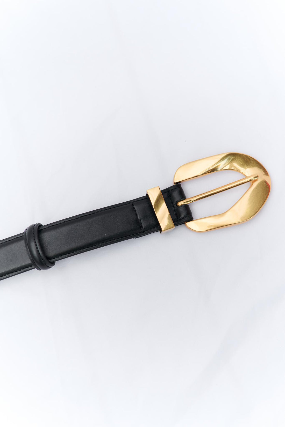 Gold Buckle Belt - Black