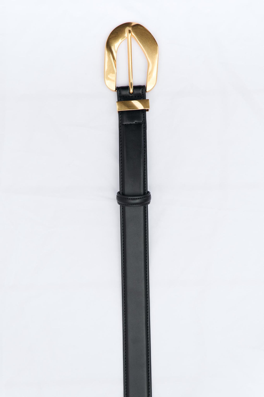 Gold Buckle Belt - Black