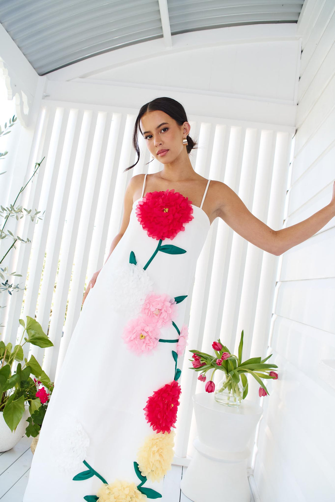 ELLIATT | Buttercup Embroidered Maxi Dress - White