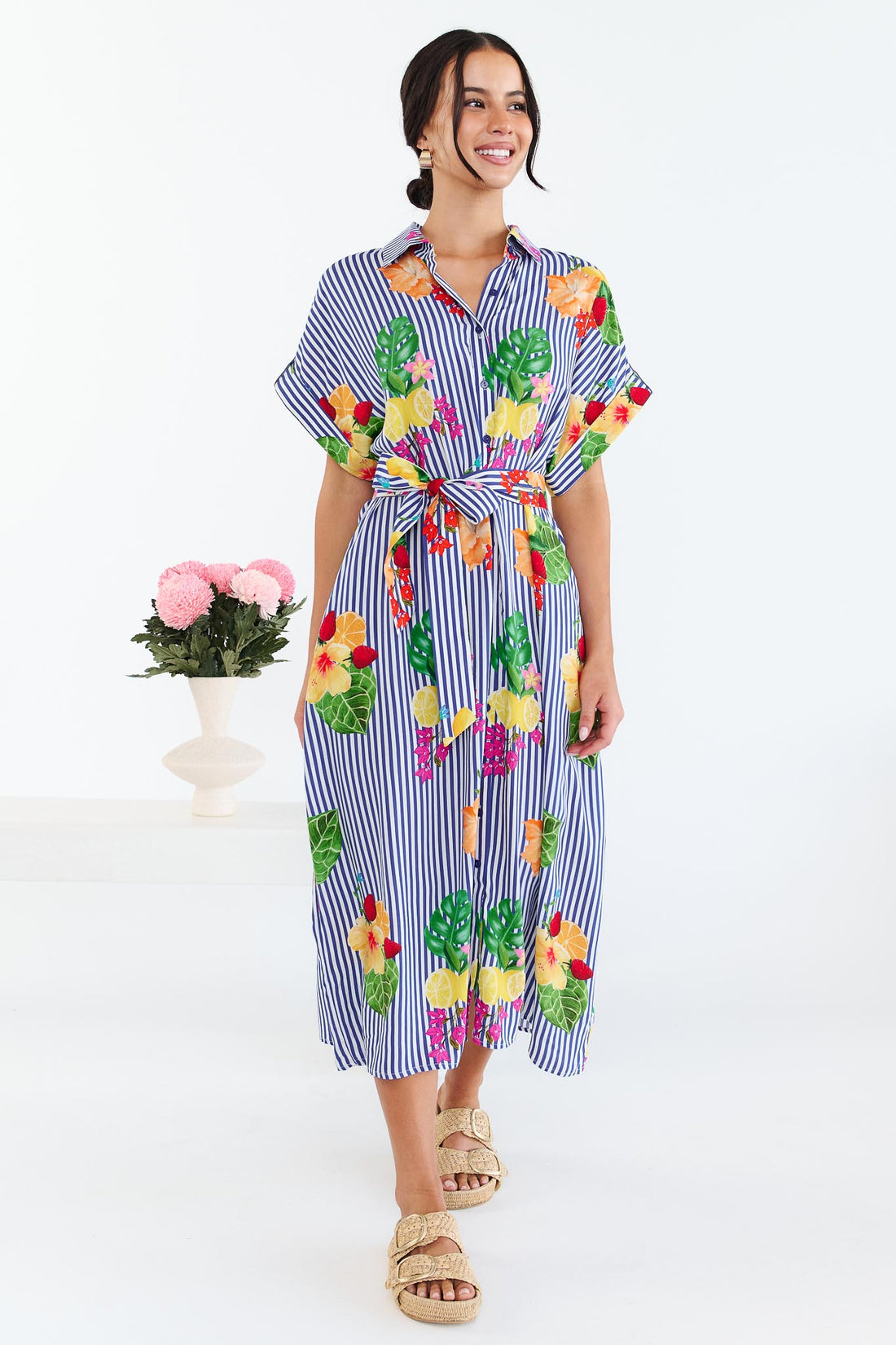 Cassia Midi Dress - Cobalt Blue