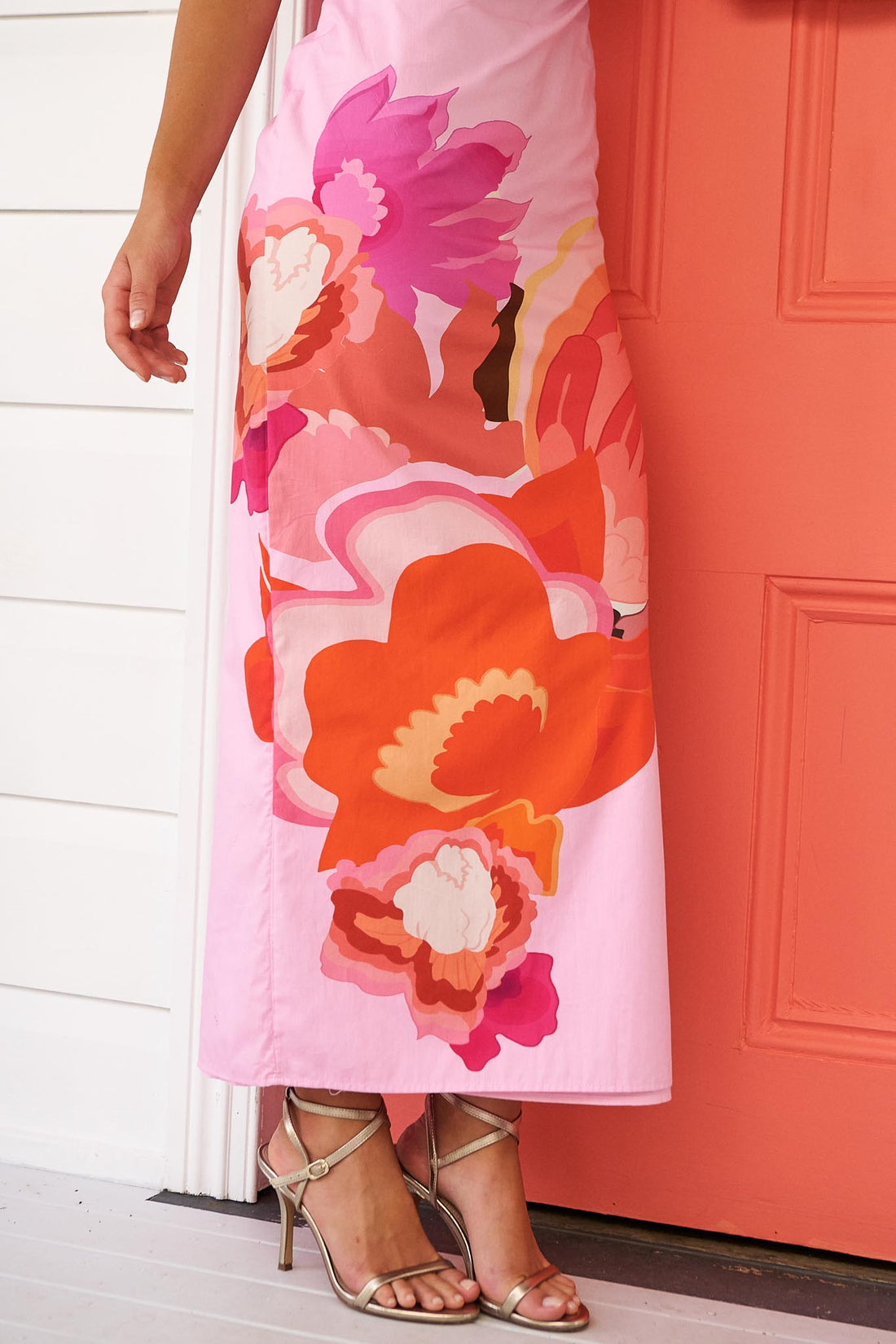 Esther Maxi Dress - Pink Print