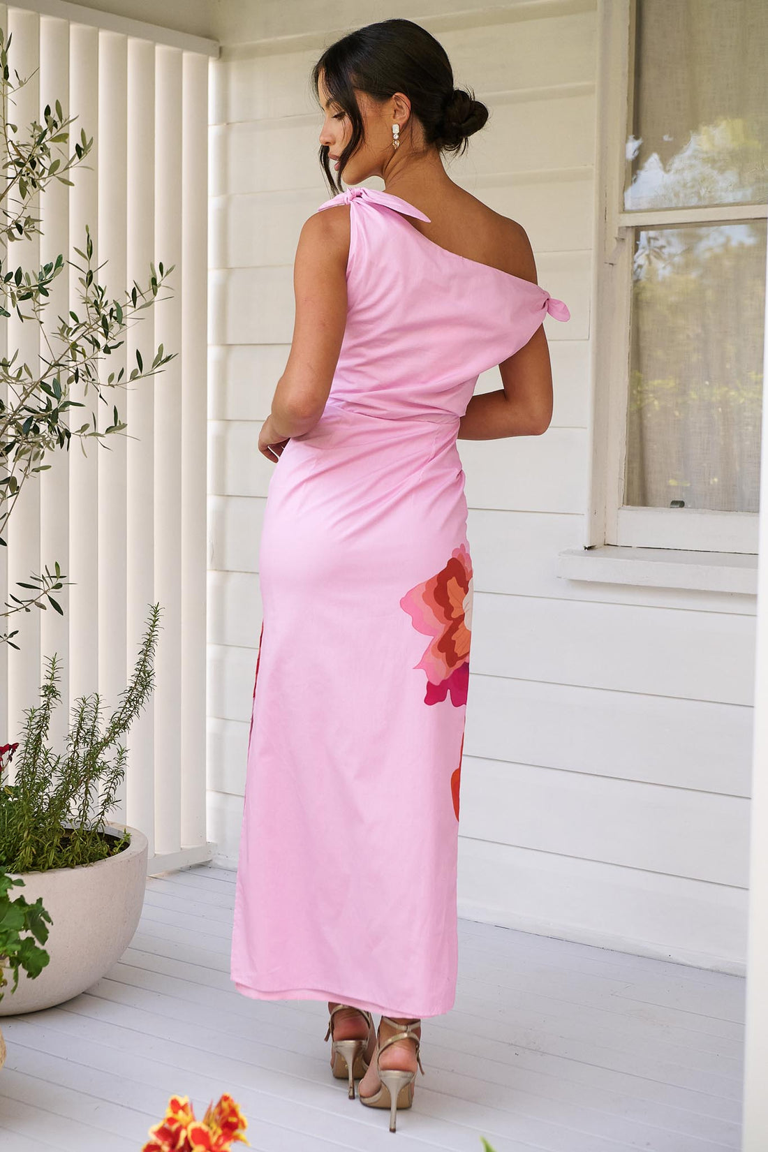 Esther Maxi Dress - Pink Print