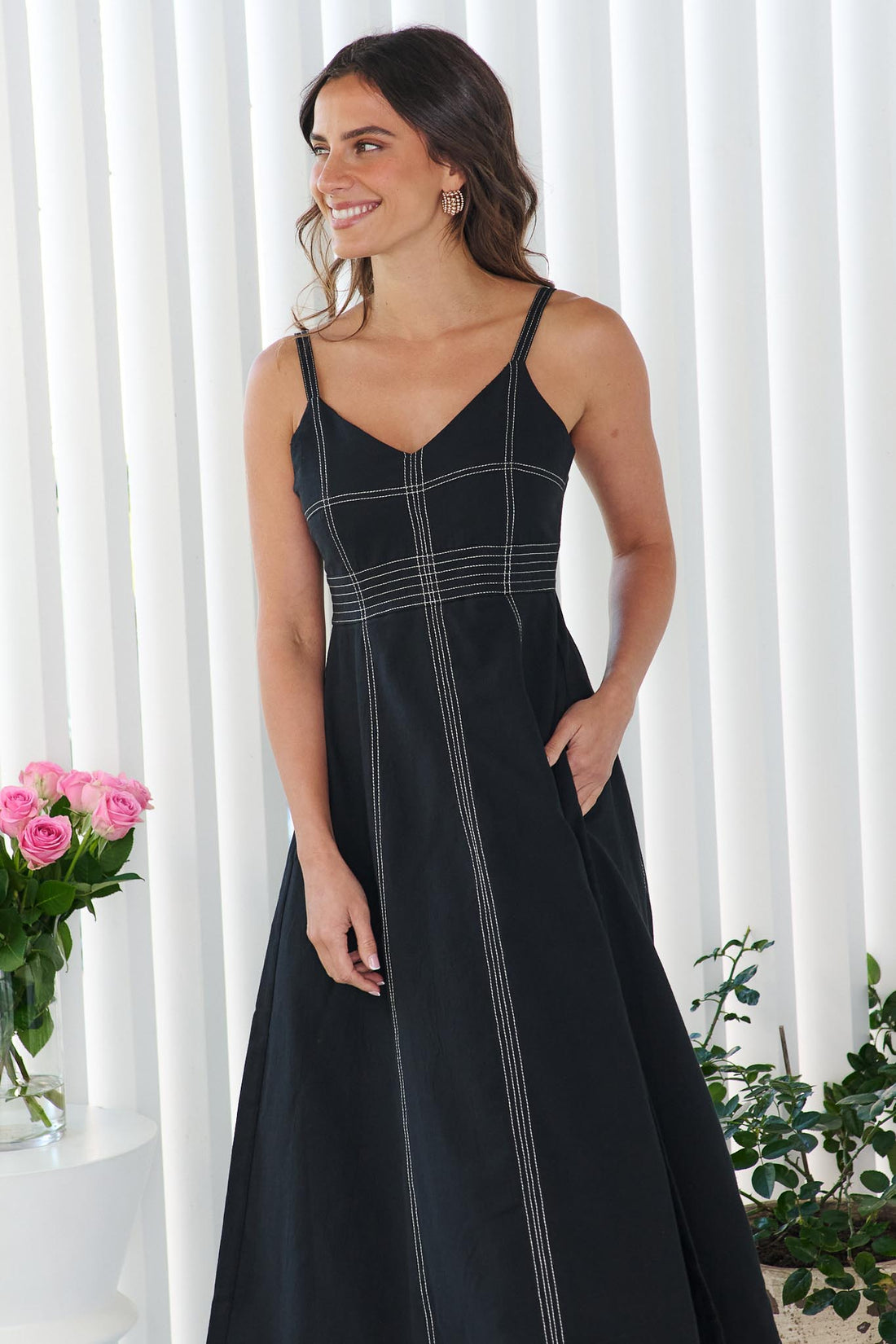 THE HANDLOOM | Eva Maxi Dress - Black