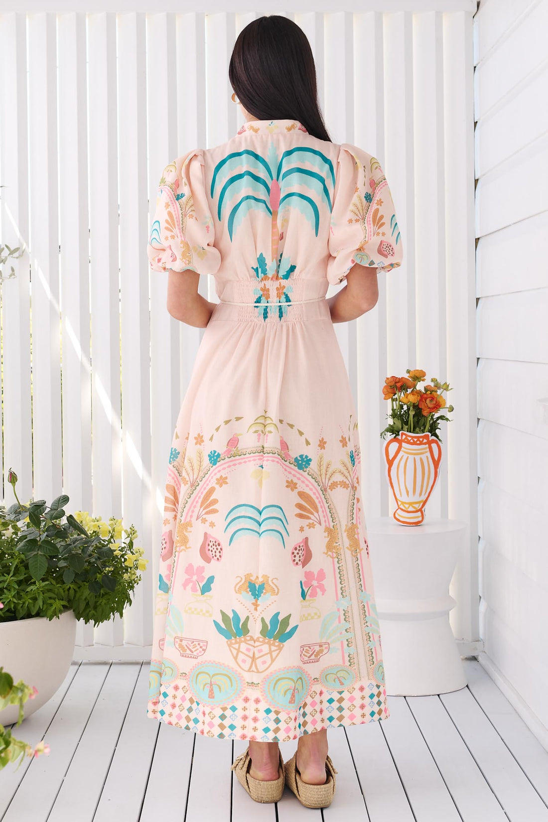 Acacia Palm Midi Dress - Mia Milani - SALE