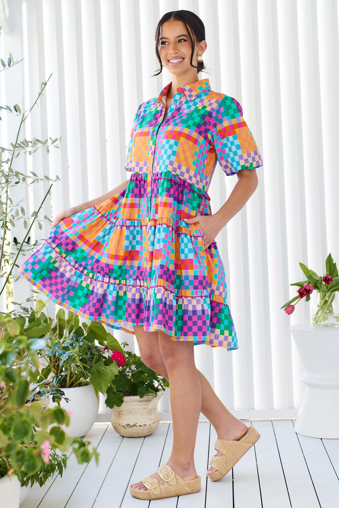 Kennedy Cotton Dress - Kaleidoscope