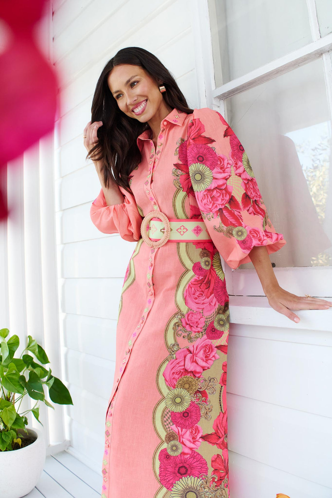 Luna Maxi Dress - Peach