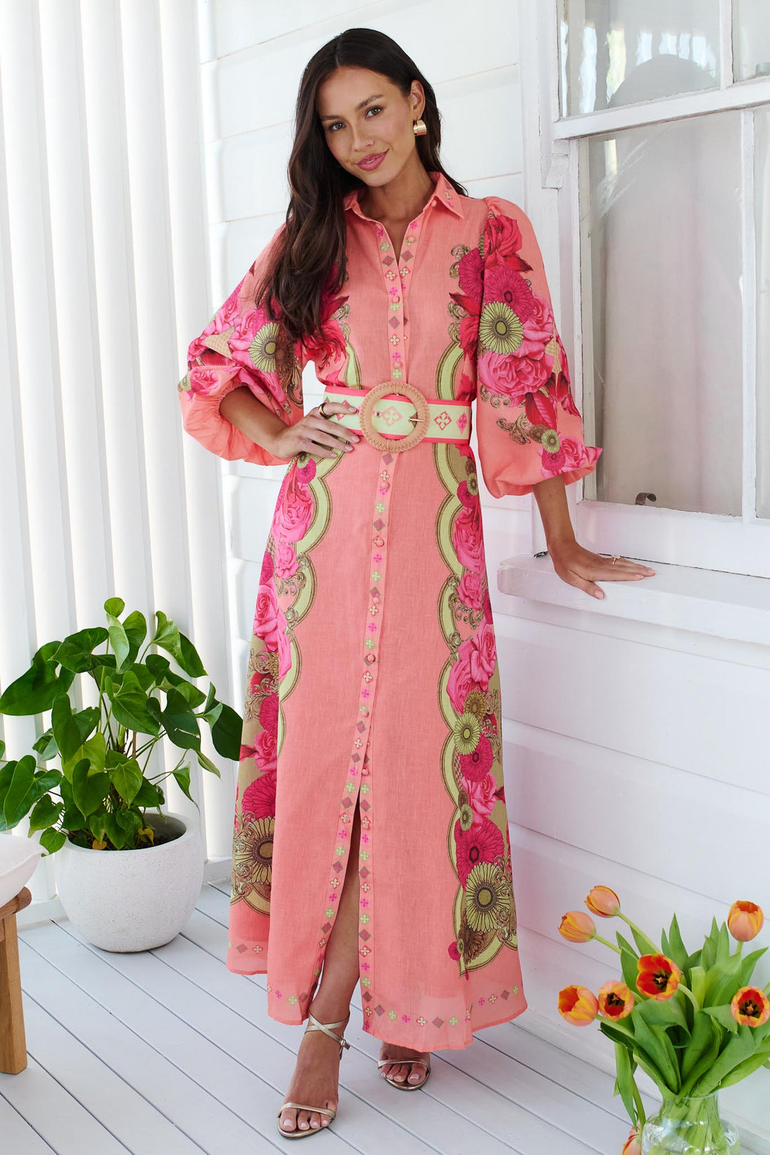 Luna Maxi Dress - Peach