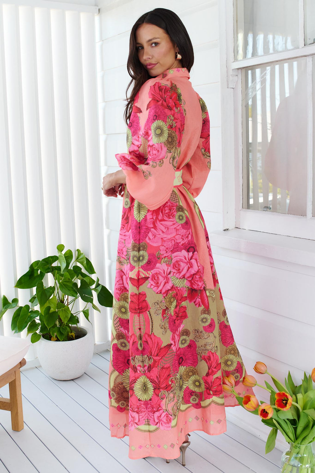 Luna Maxi Dress - Peach