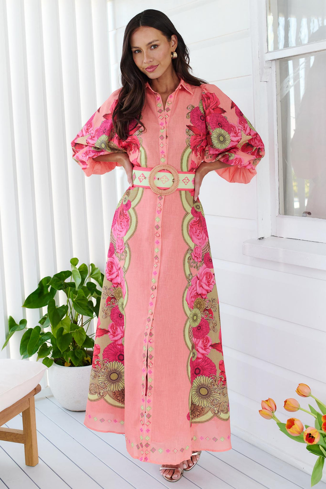 Luna Maxi Dress - Peach