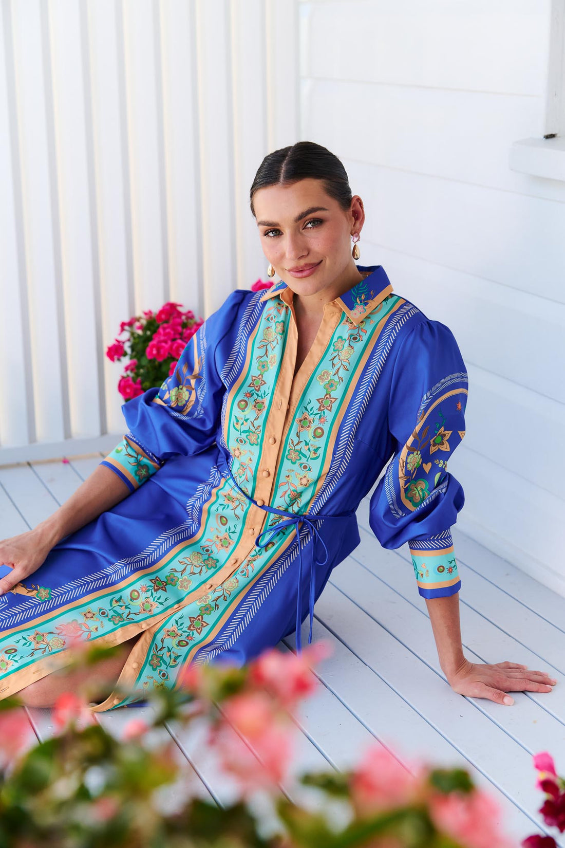 Maran Midi Dress - Mediterranean Blue  - FINAL SALE