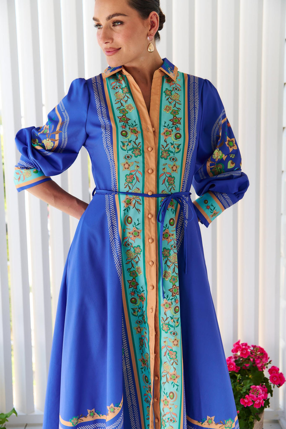 Maran Midi Dress - Mediterranean Blue  - FINAL SALE