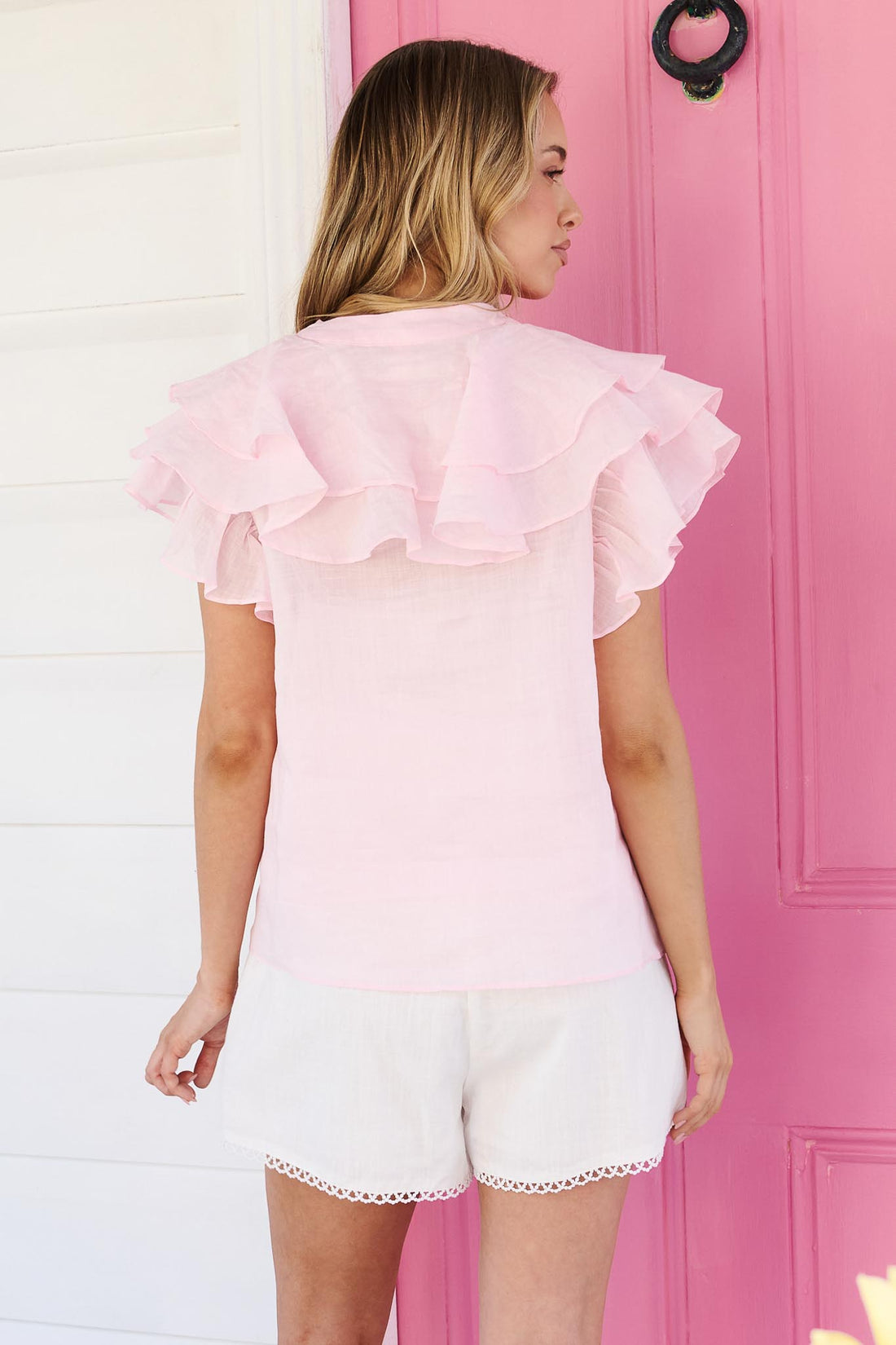 Micky Frill Top - Pink