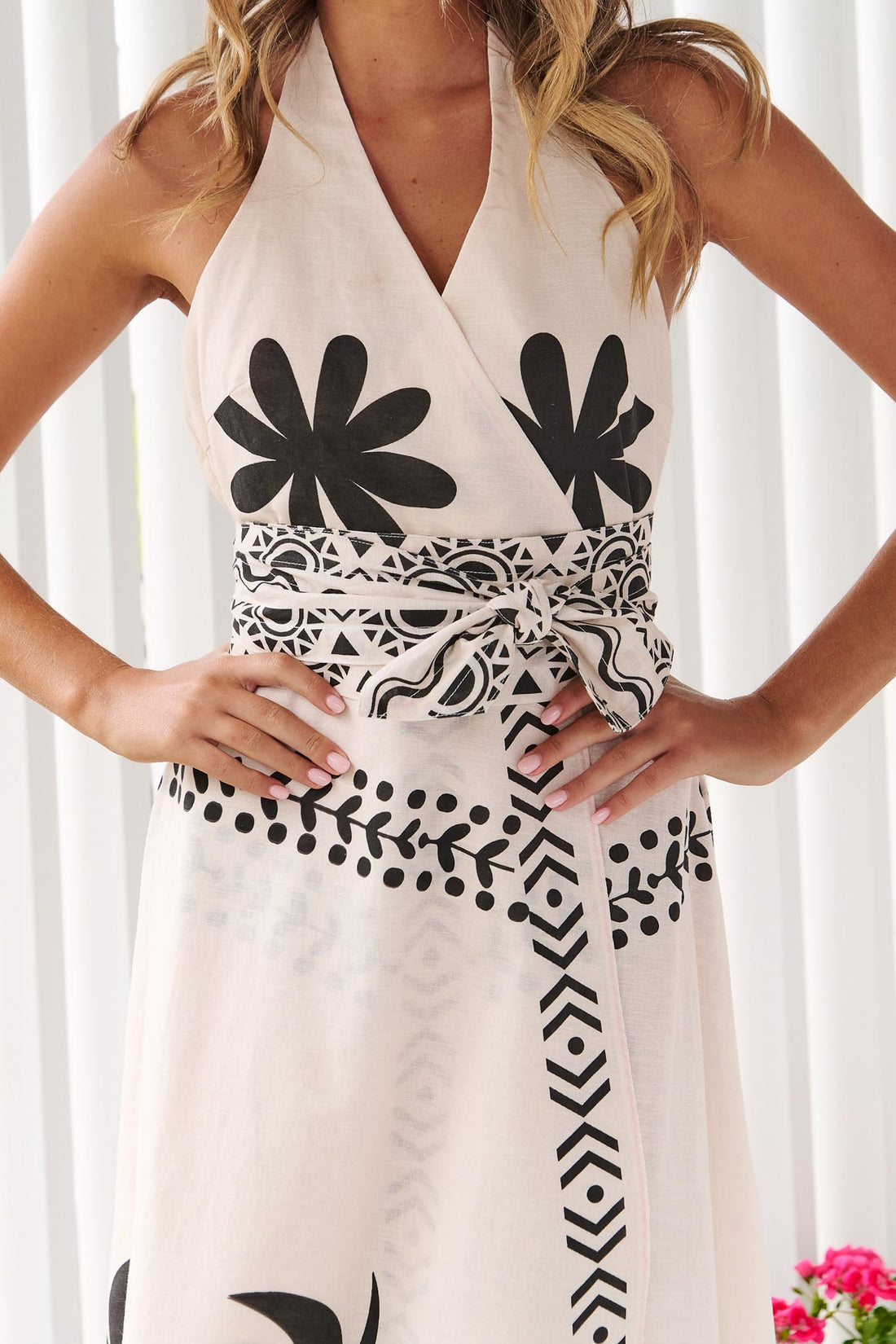 Palm Springs Dress - Black/Natural - FINAL SALE
