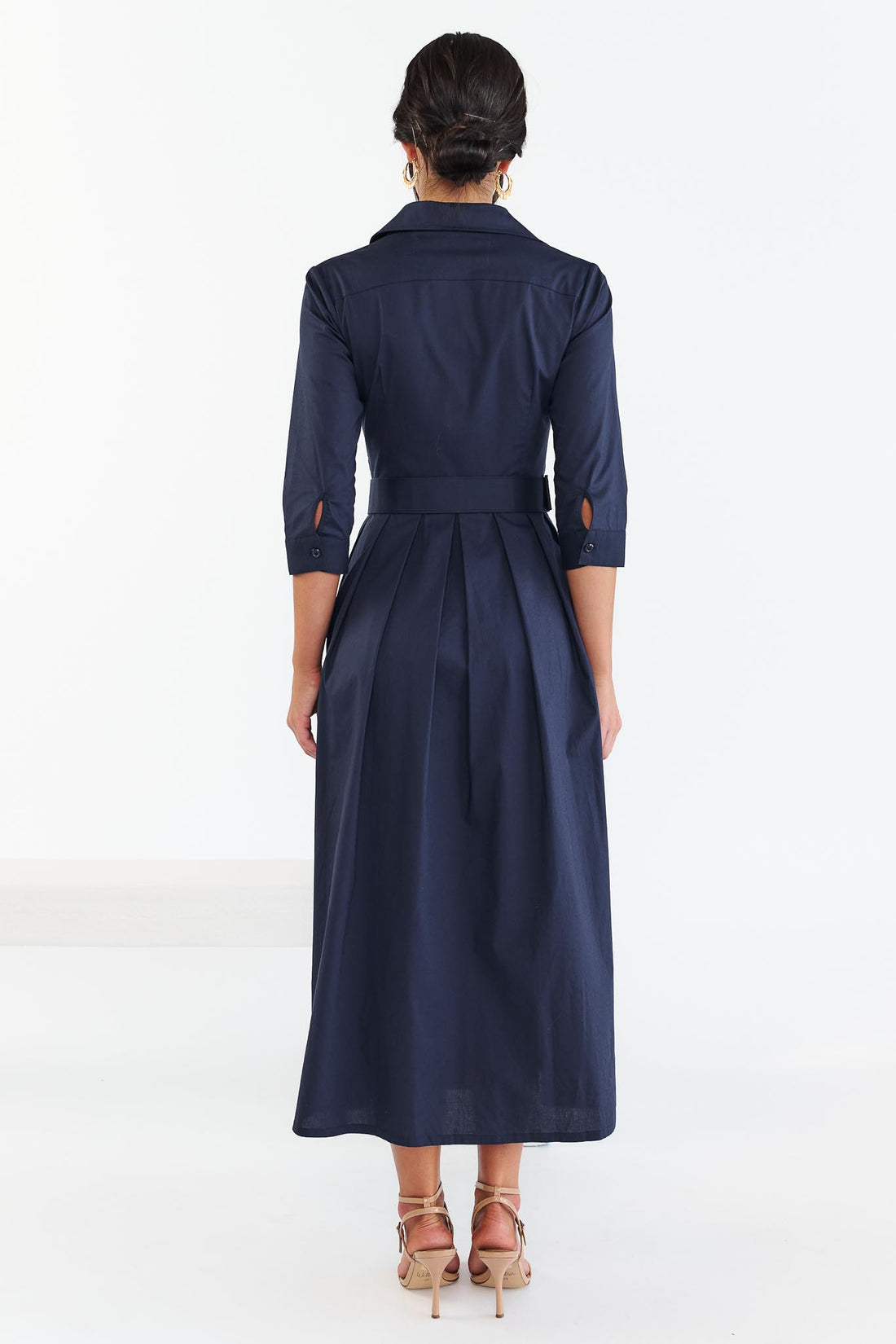 Chelsea Classic Shirt Dress - Navy - EXCLUSIVE