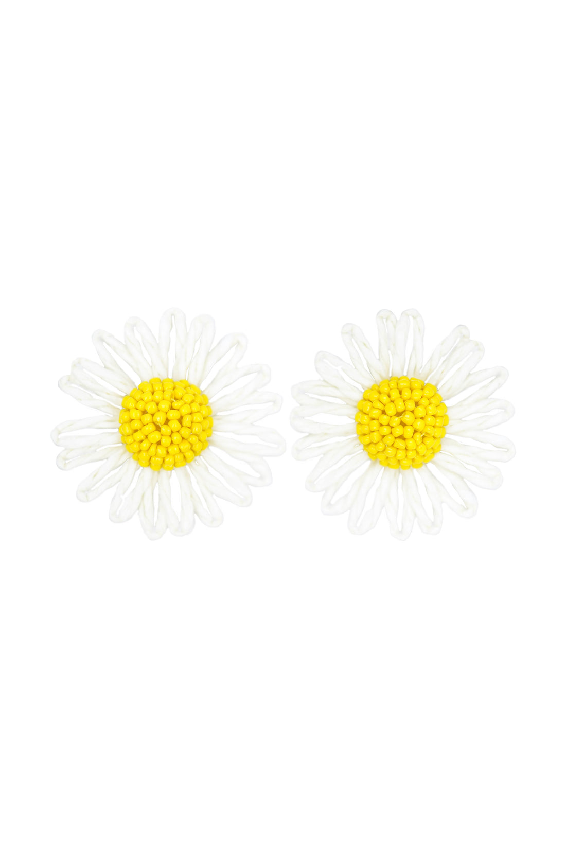 Solstice Daisy Earring - White
