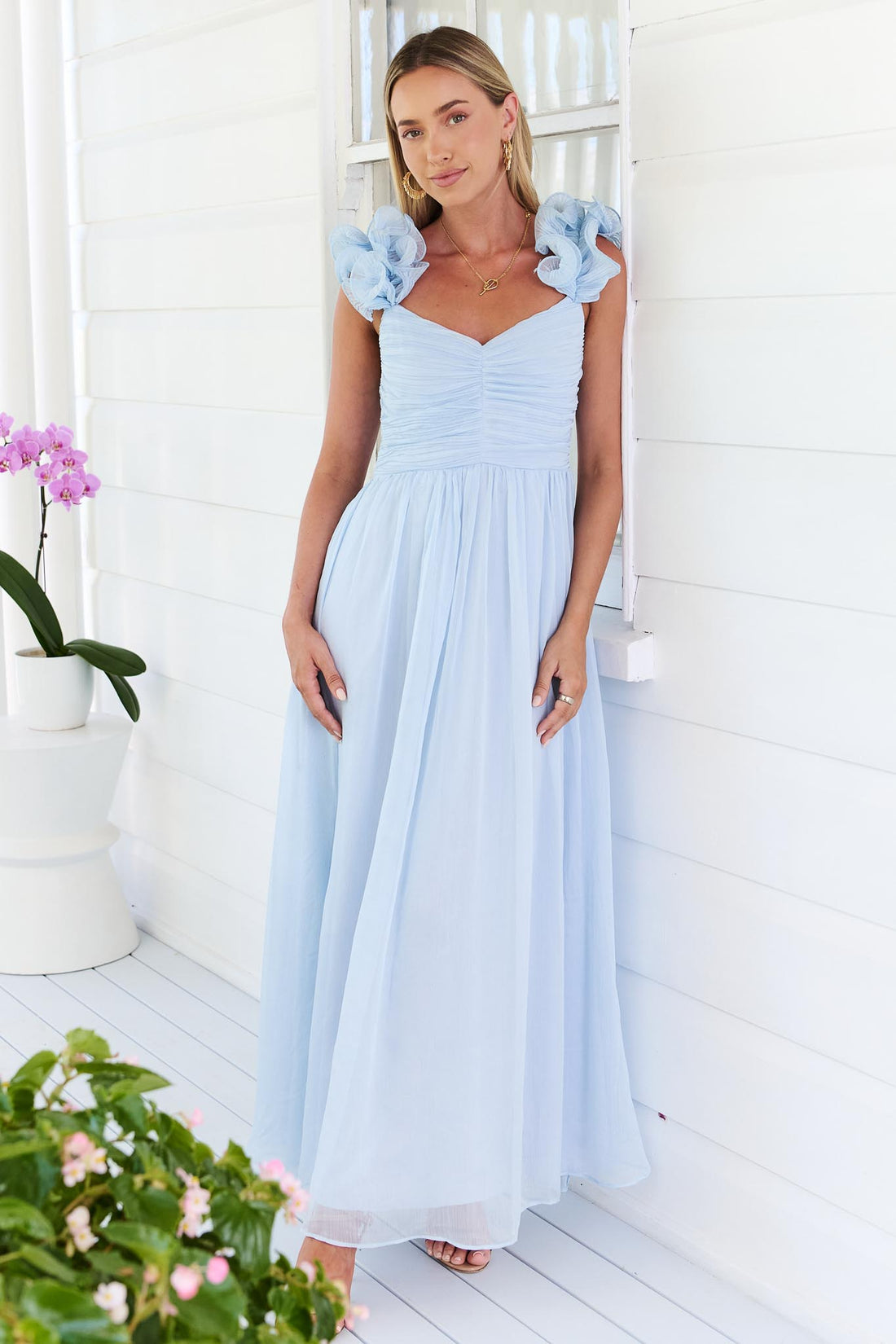 Suri Maxi Dress - Cloud Blue