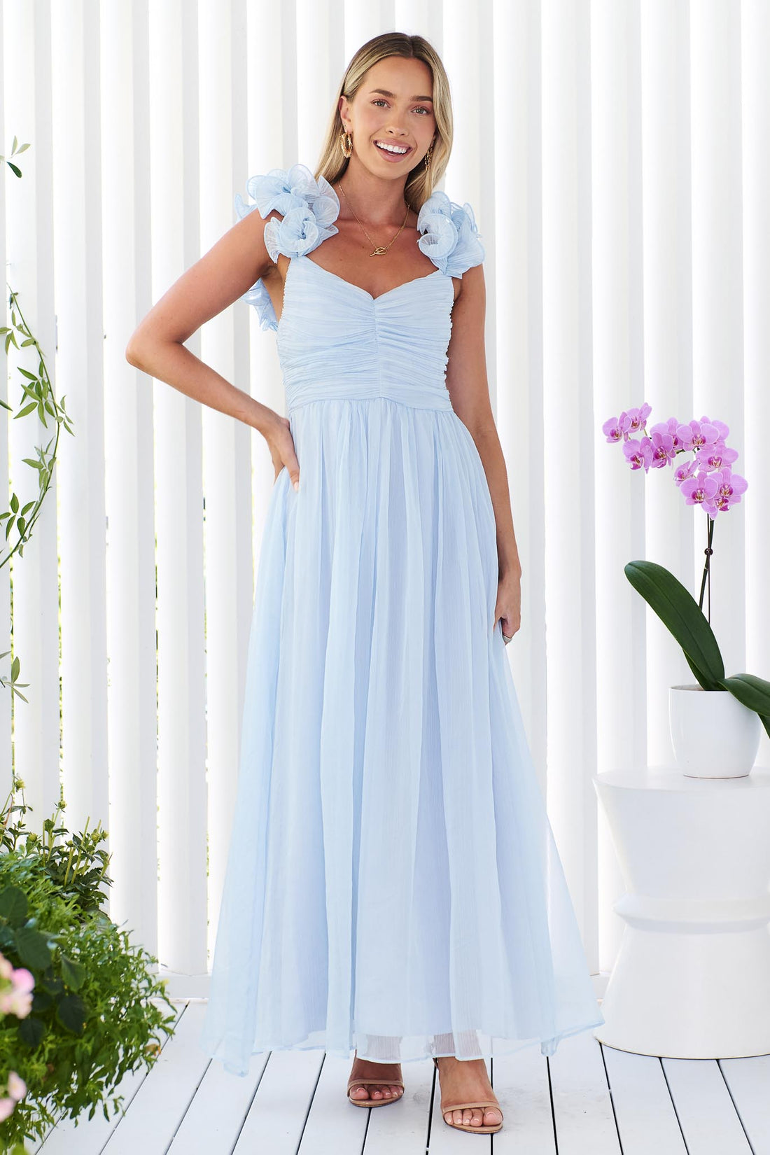 Suri Maxi Dress - Cloud Blue