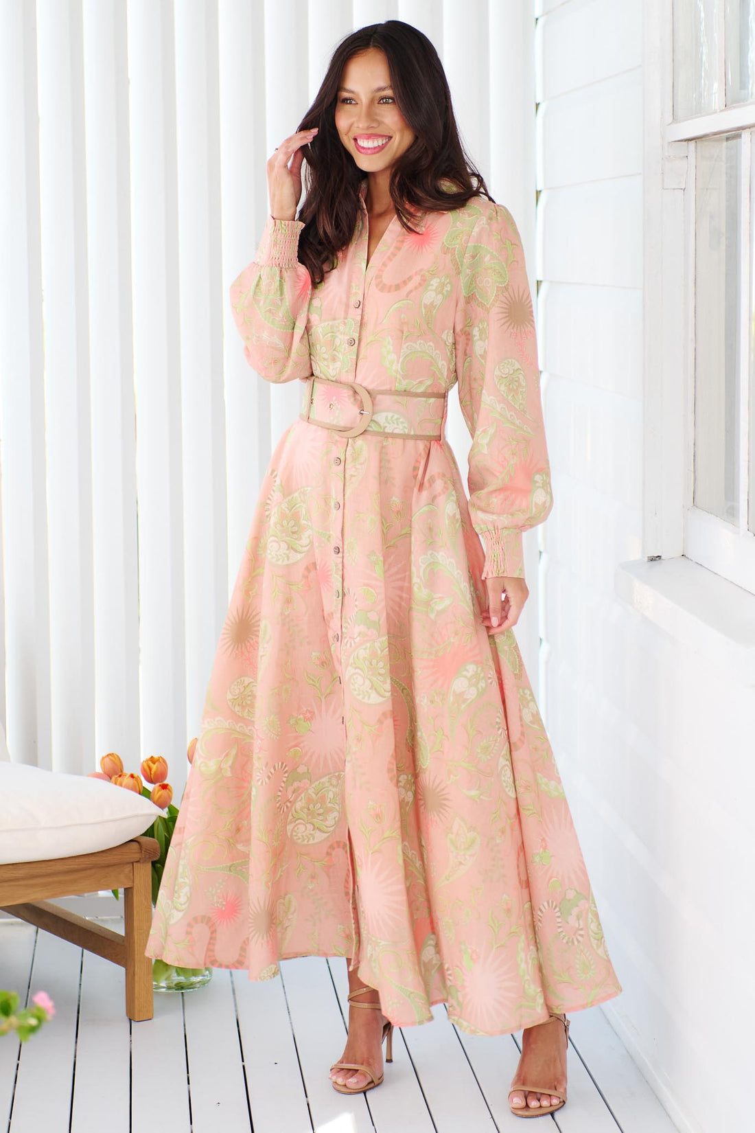 Zaria Maxi Dress - Peach - SALE