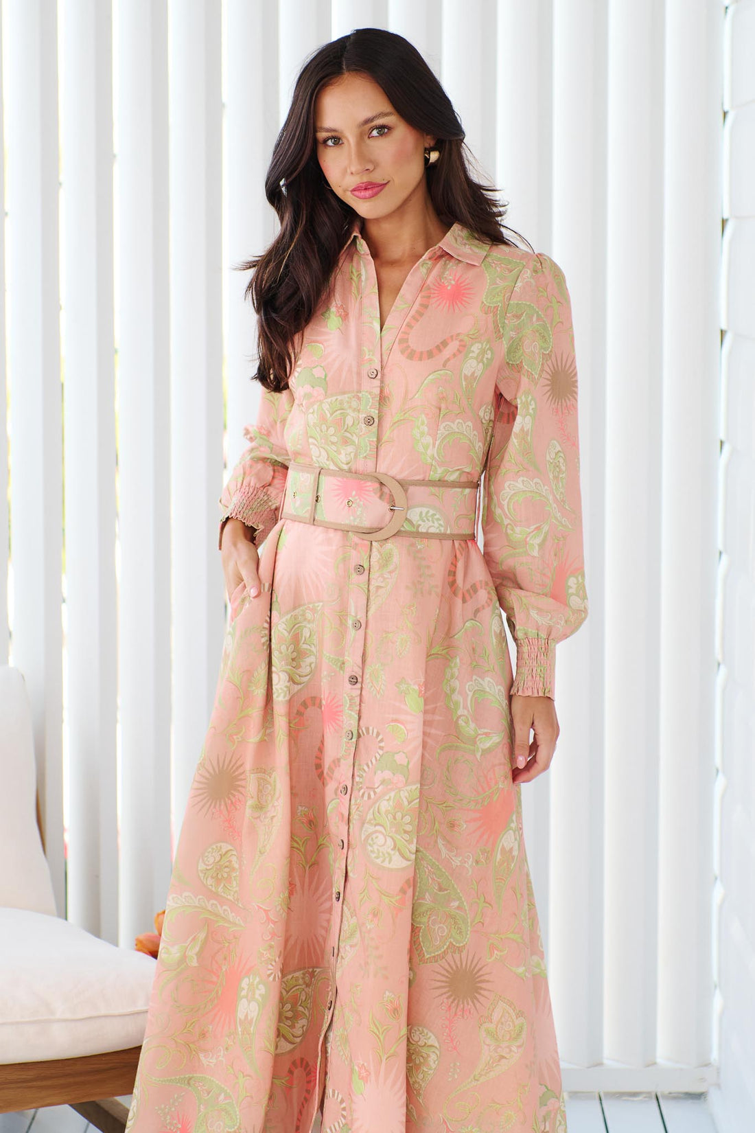 Zaria Maxi Dress - Peach - SALE