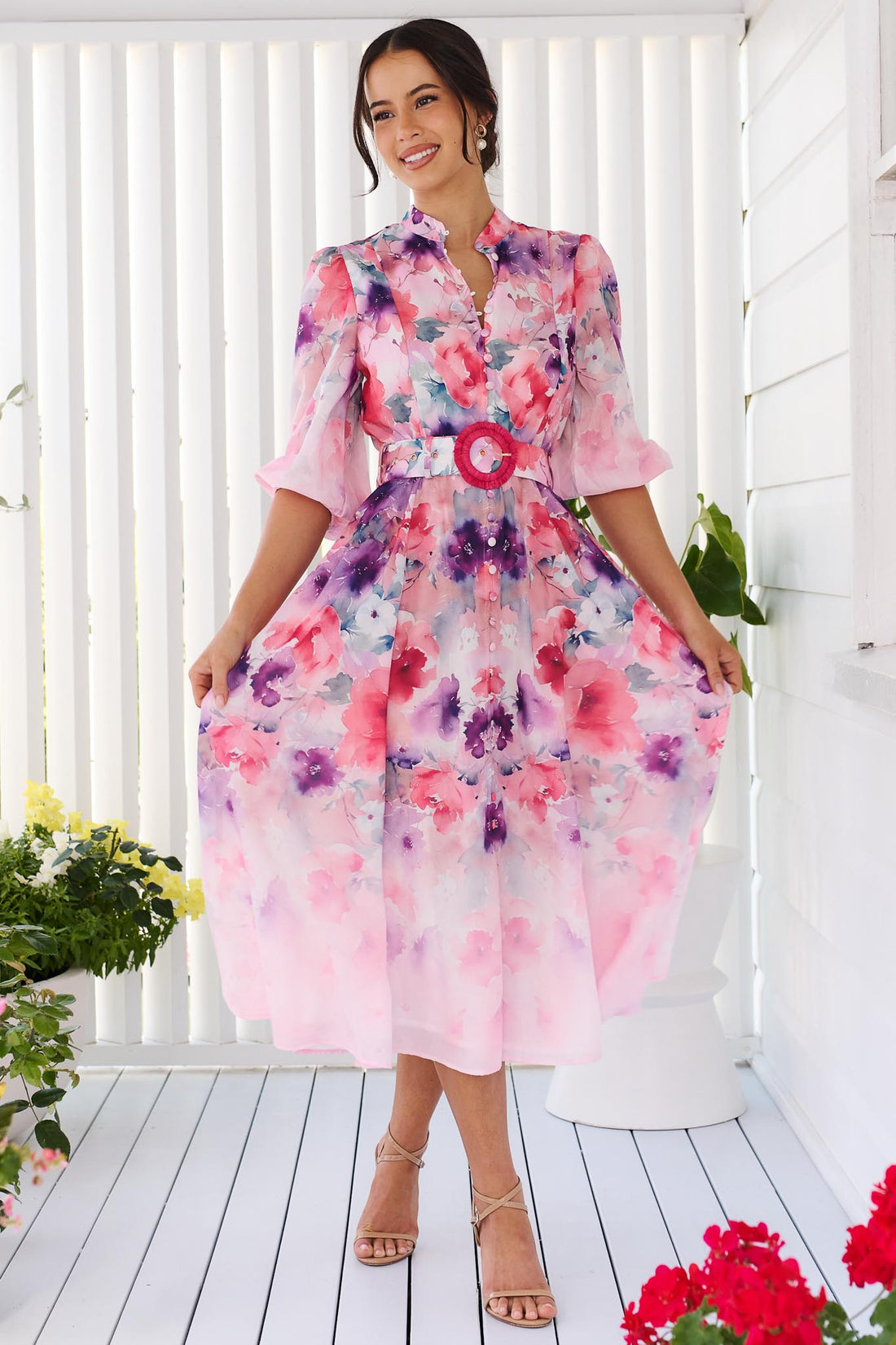Willow Bloom Midi Dress