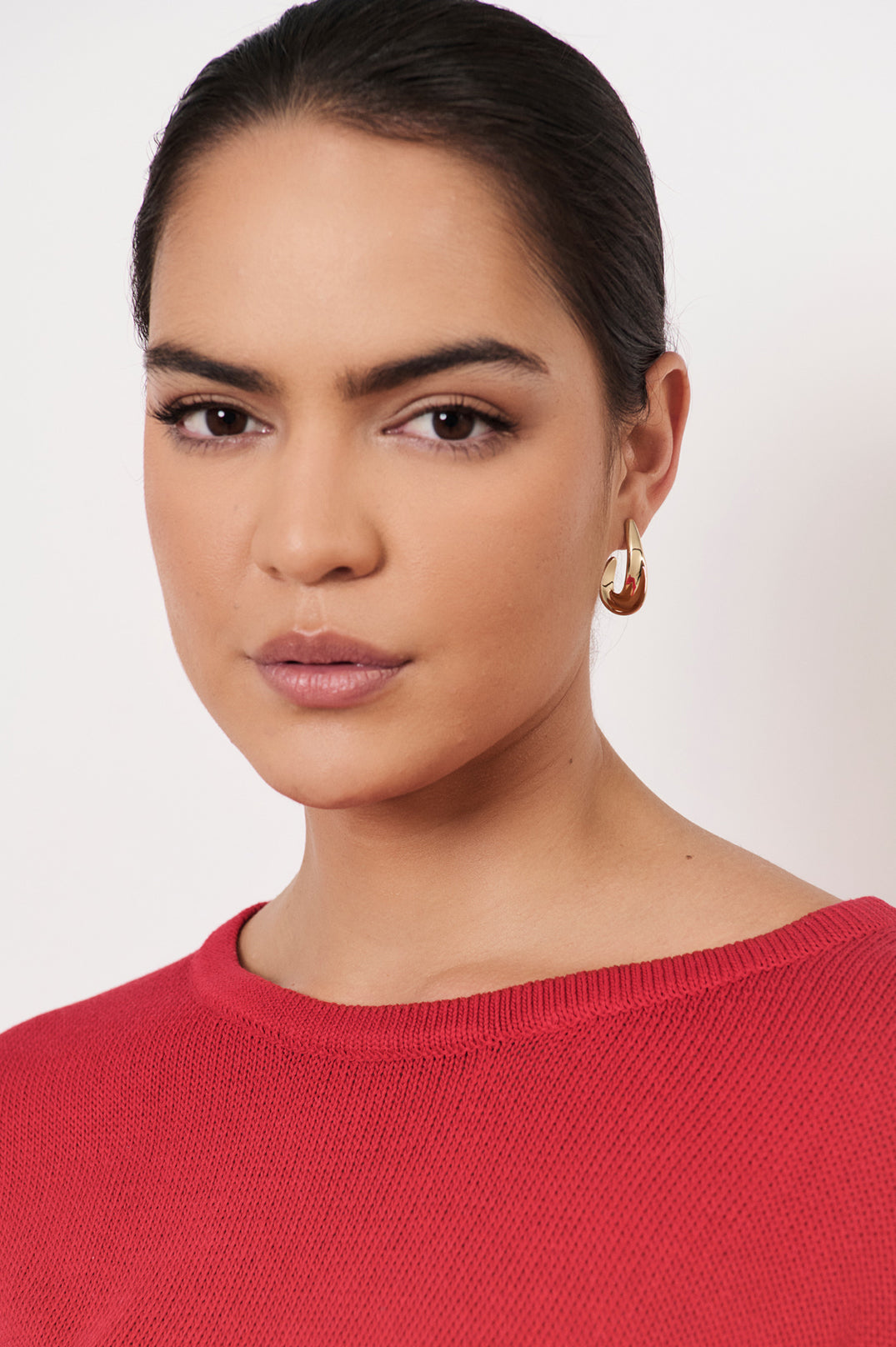 Spiral Edge Mini Hoops - Gold