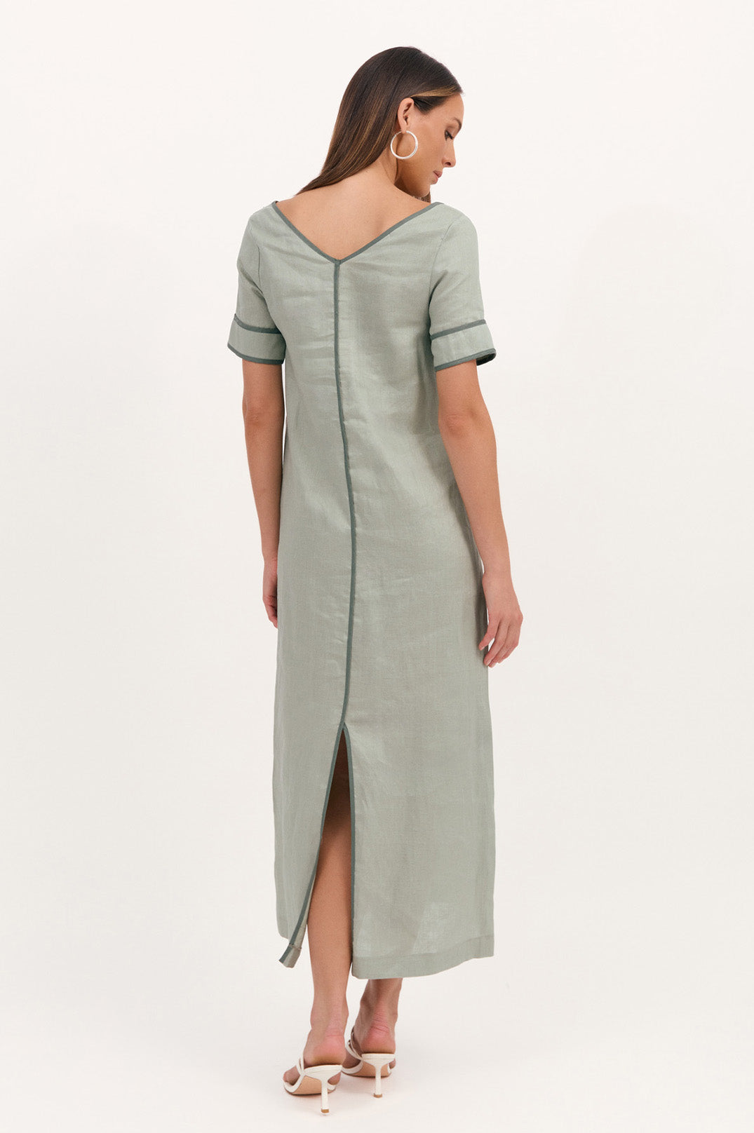 Juniper Contrast Maxi Dress - Sage