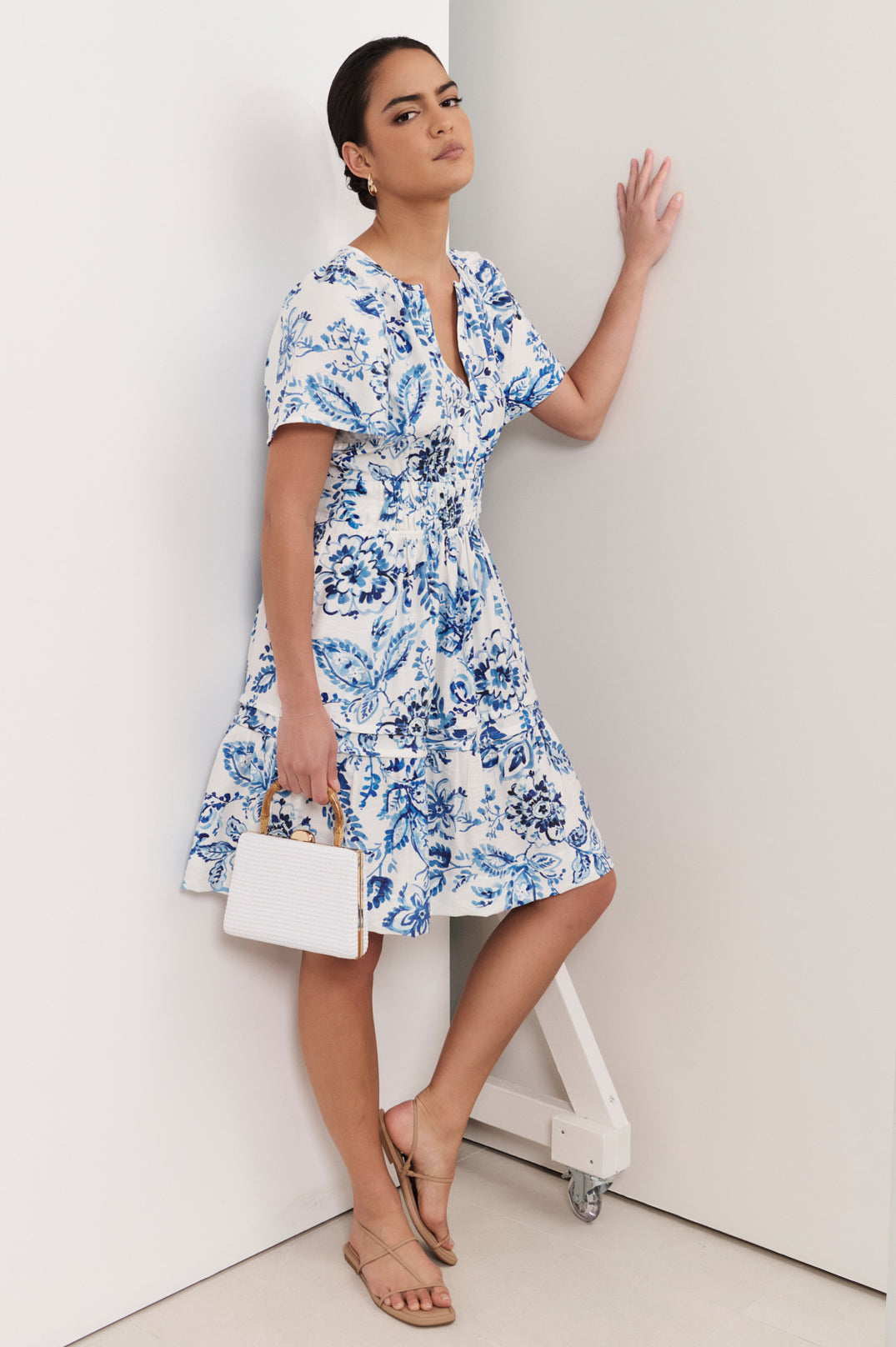 Eliana Short Sleeve Dress - Print