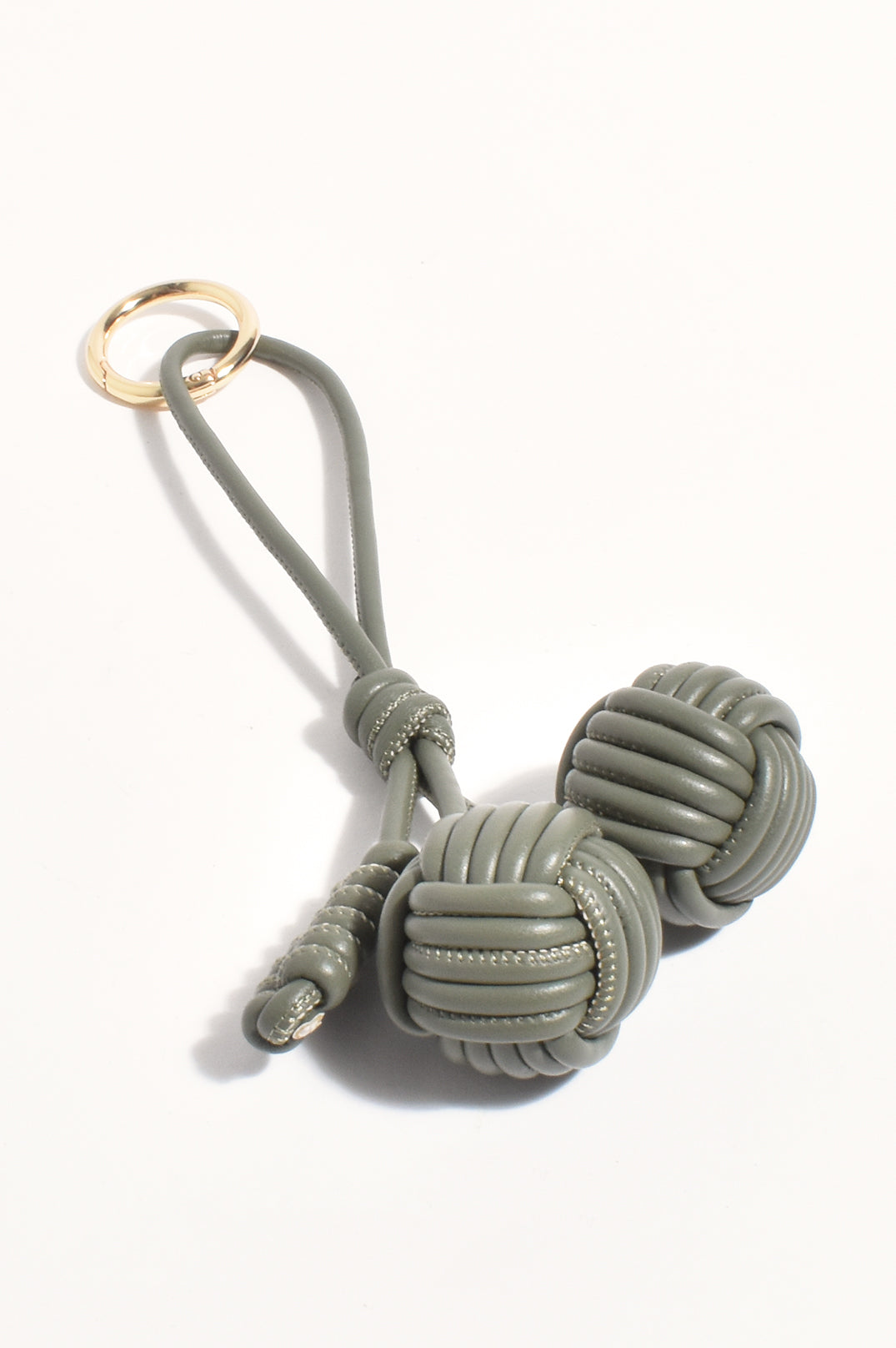 Willow Woven Ball Keyring - Khaki - FINAL SALE