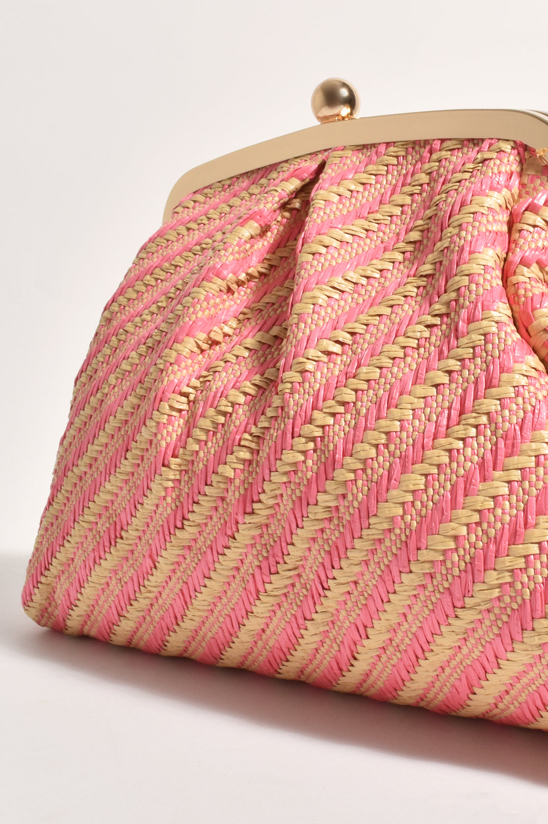 Mae Woven Oversize Purse Clutch