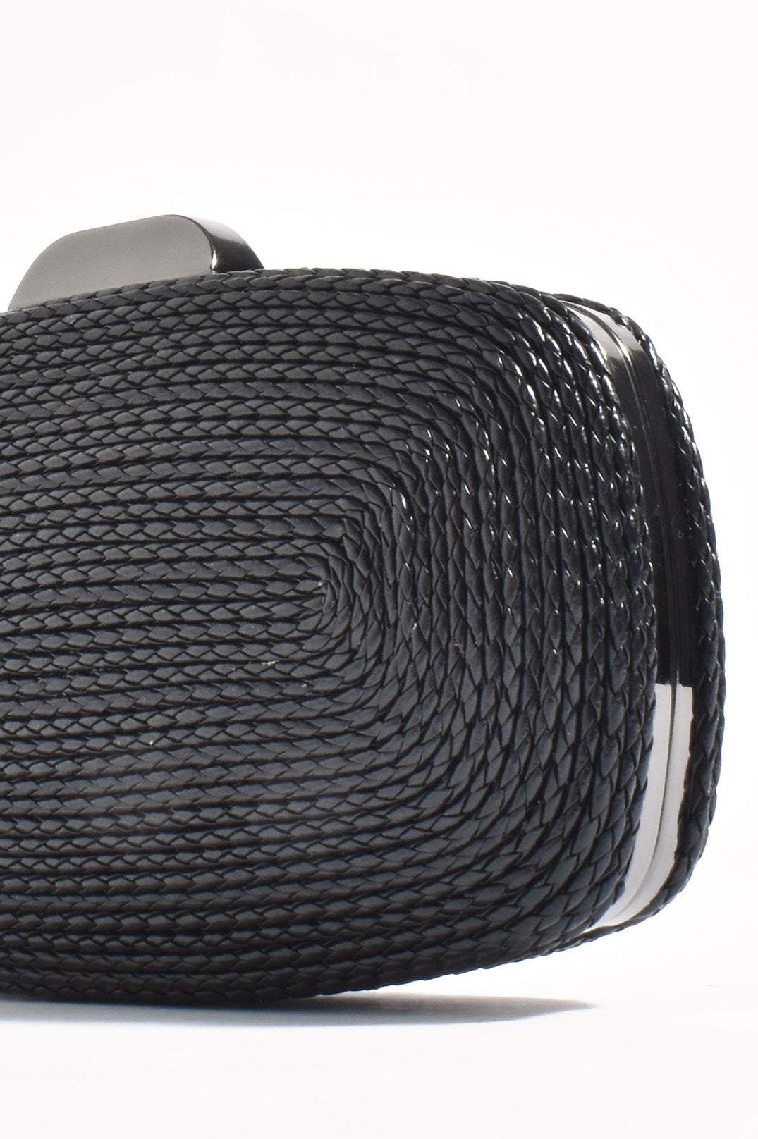 Leela Rope Detail Structured Clutch - Black