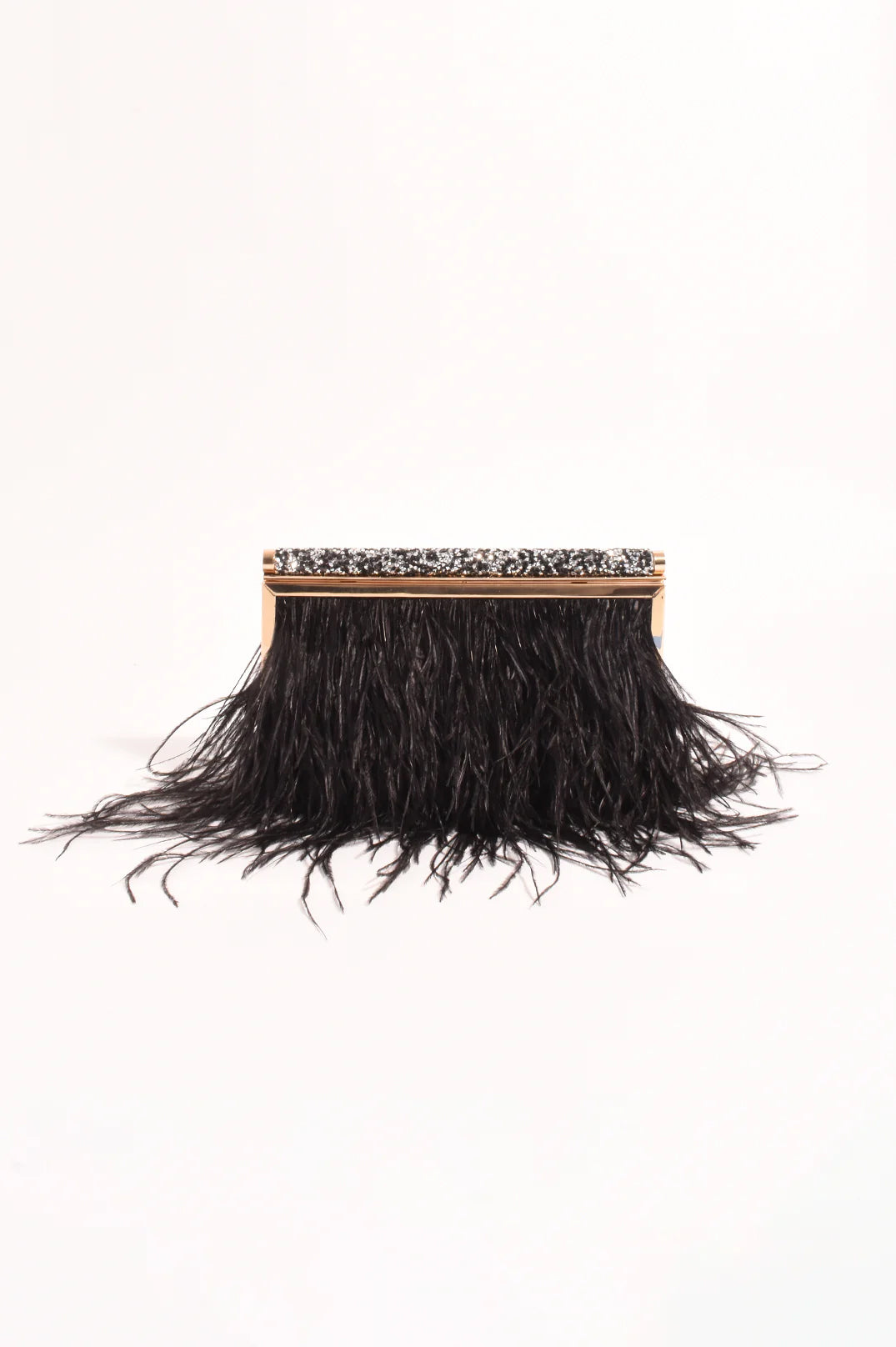 Mirabelle Feather and Diamante Clutch