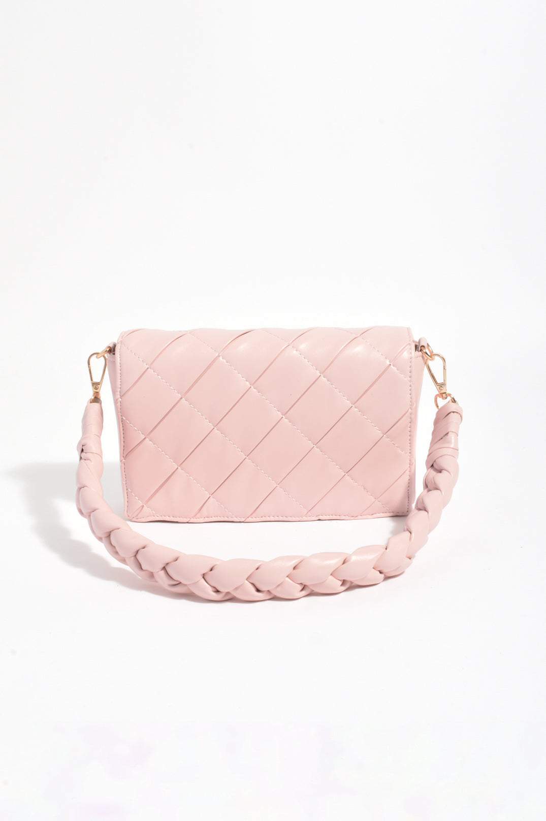 Torie Plait Handle Foldover Handbag
