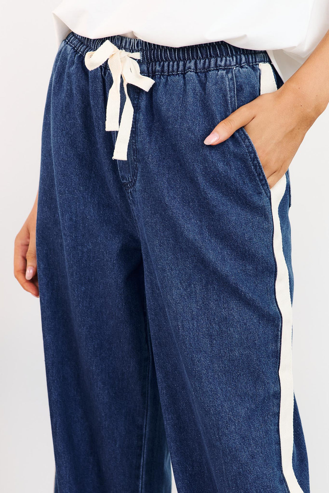 Alex Side Stripe Jean - Denim Blue
