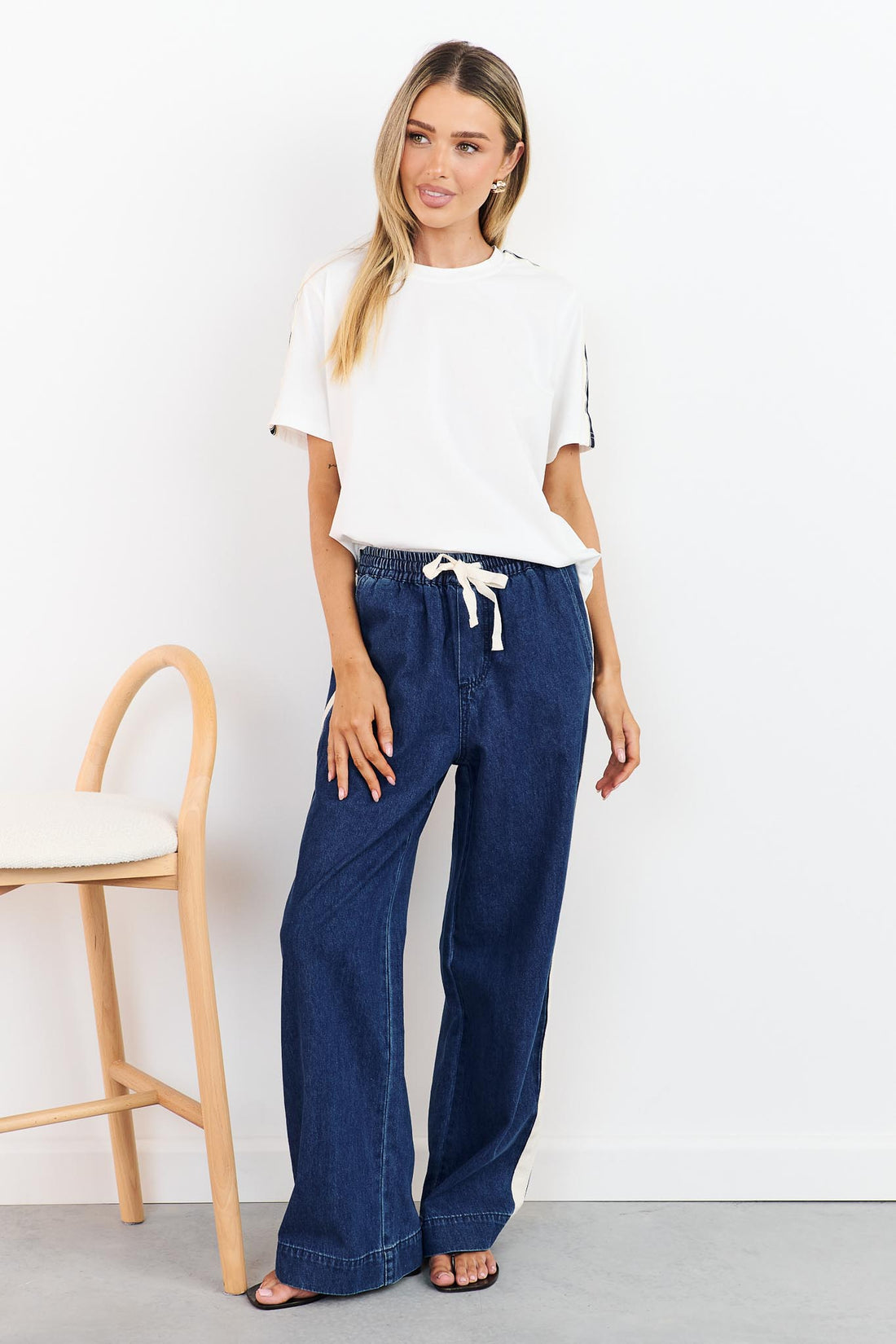 Alex Side Stripe Jean - Denim Blue