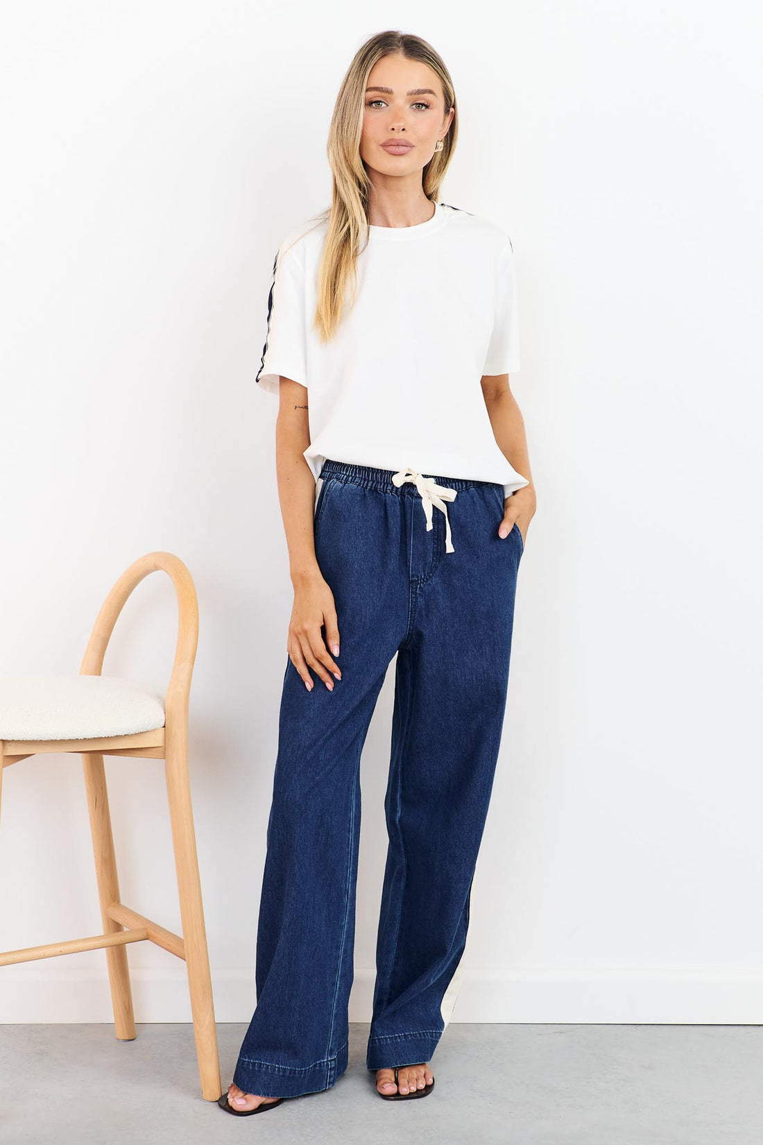 Alex Side Stripe Jean - Denim Blue
