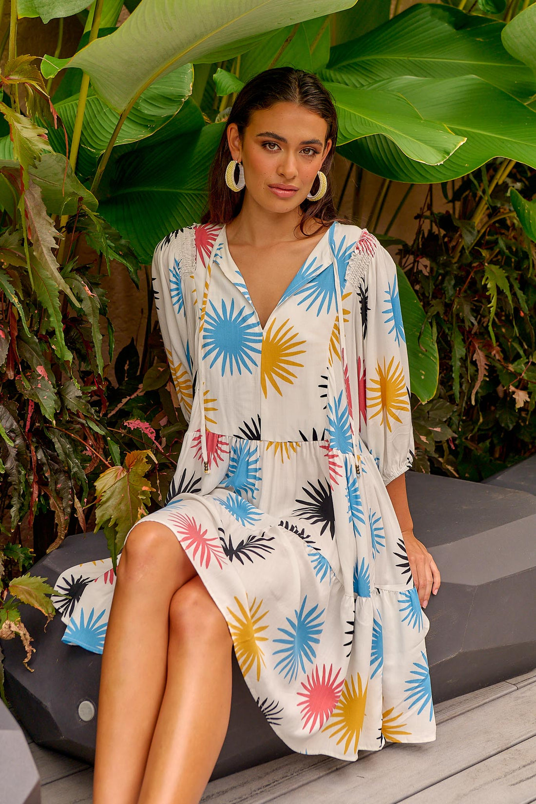 Alyssa Dress - Sun Print - SALE
