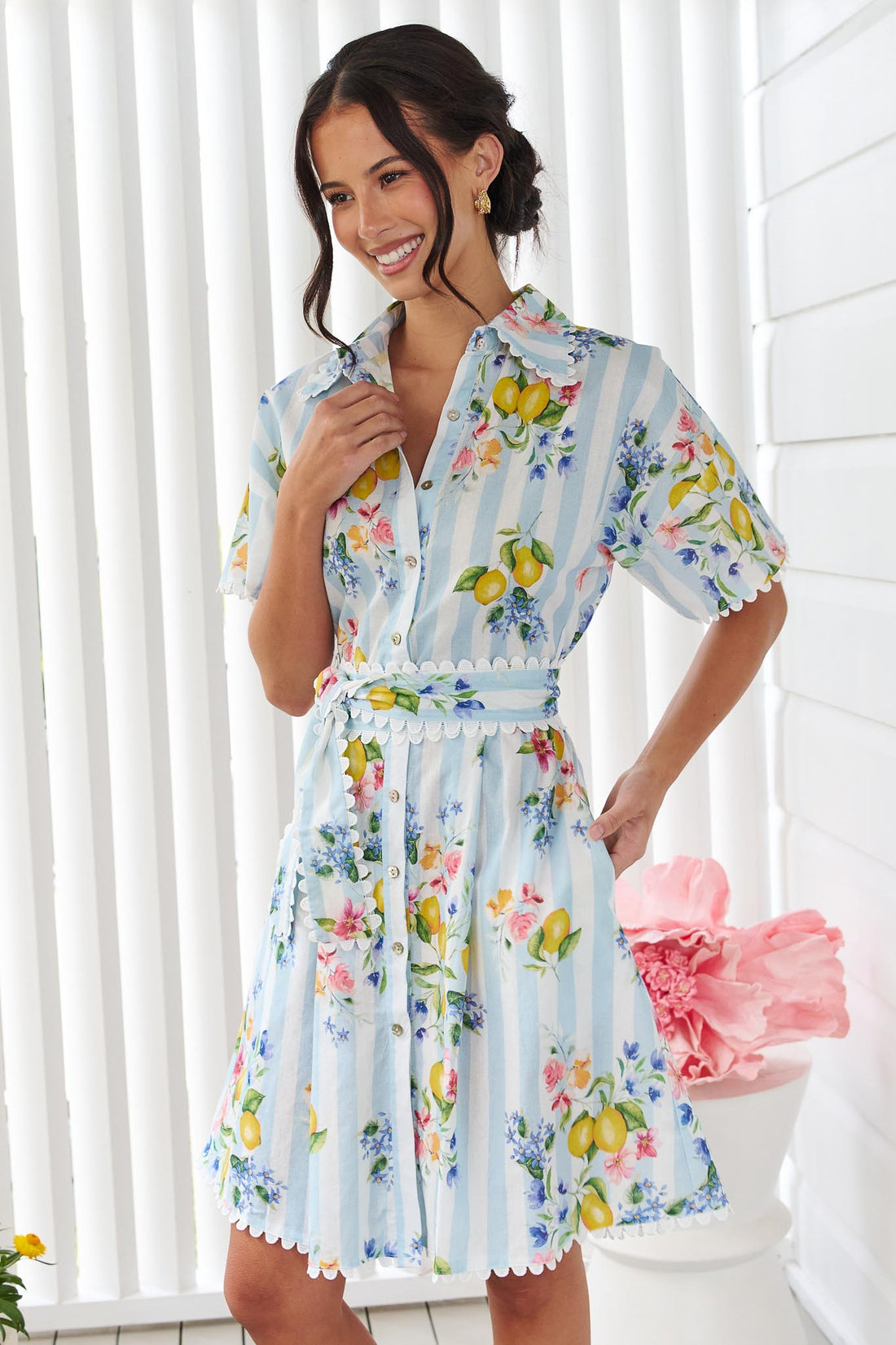 Amalfi Lace Trim Dress