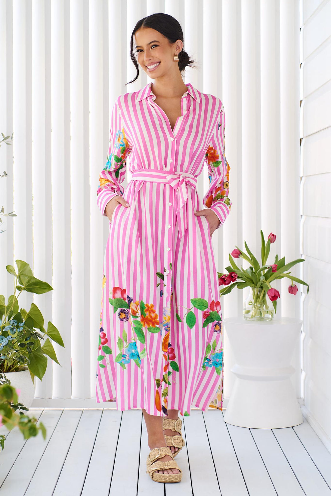 Amalfi Maxi Dress - Pink