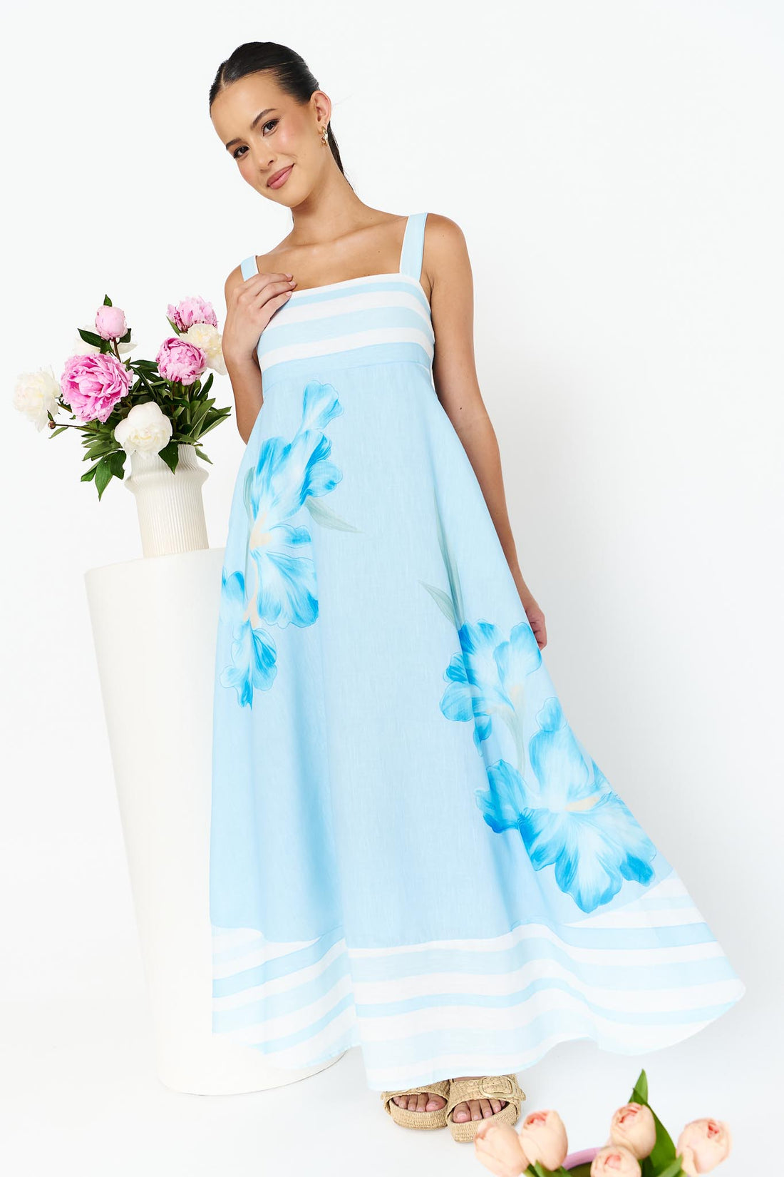 Amara Sundress - Azure Blue