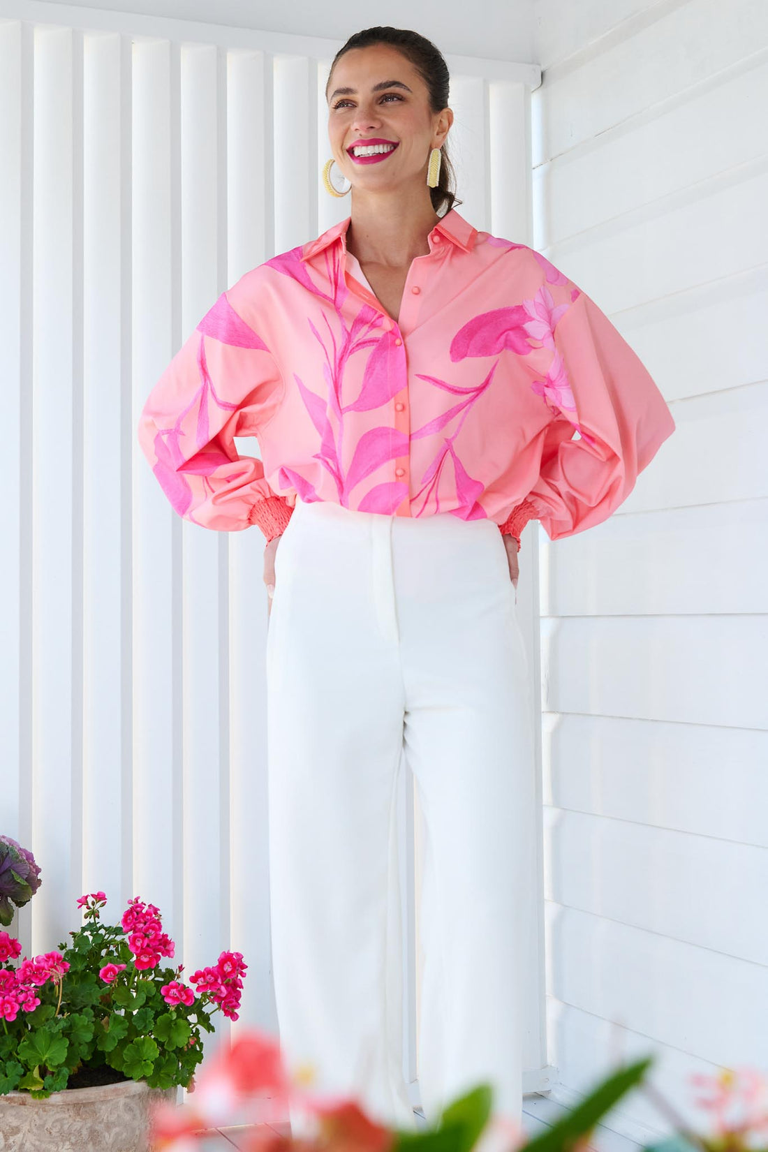 Amira Shirt - Pink/Melon - FINAL SALE