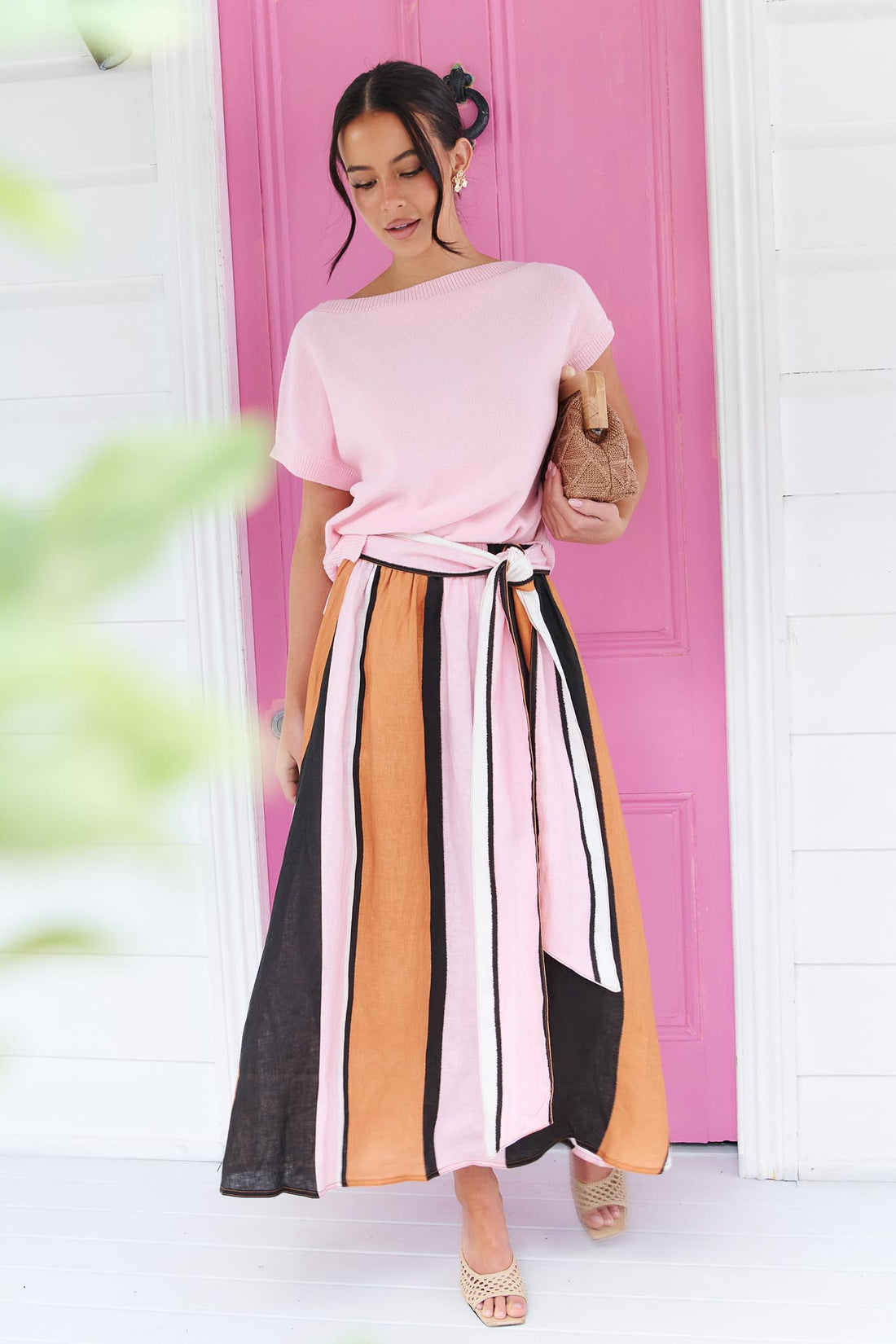 Terrie Cotton Knit Top - Pink