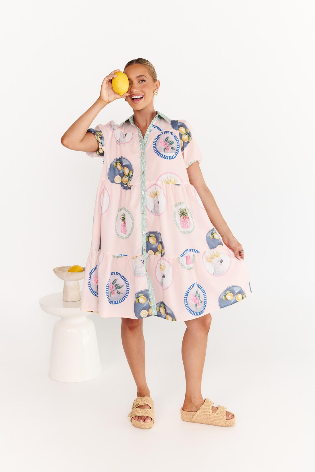 Annabel Aussie Print Cotton Dress