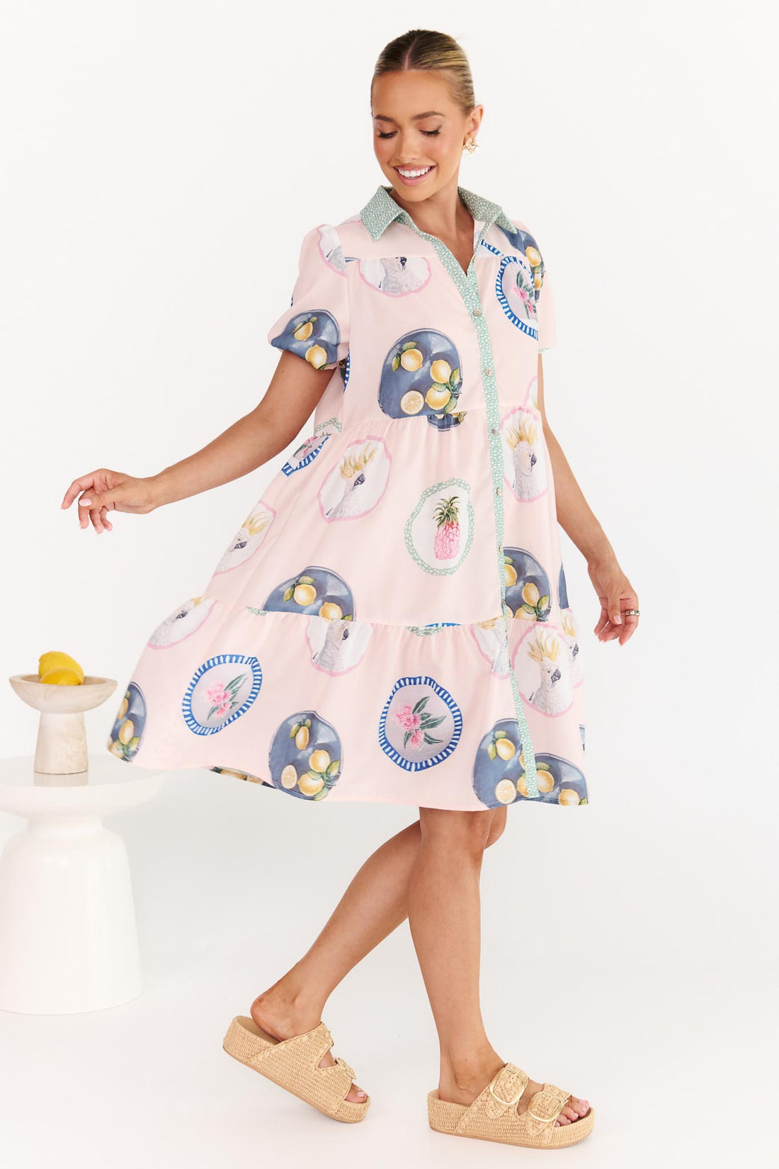 Annabel Aussie Print Cotton Dress