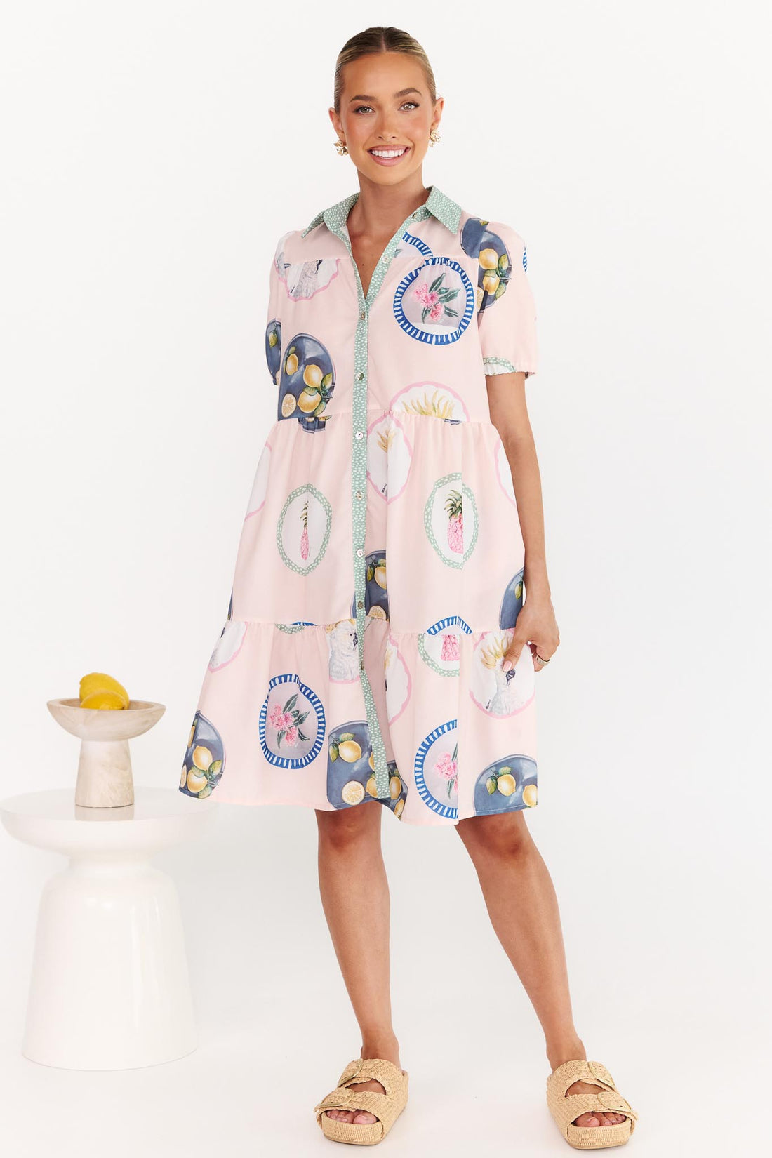 Annabel Aussie Print Cotton Dress