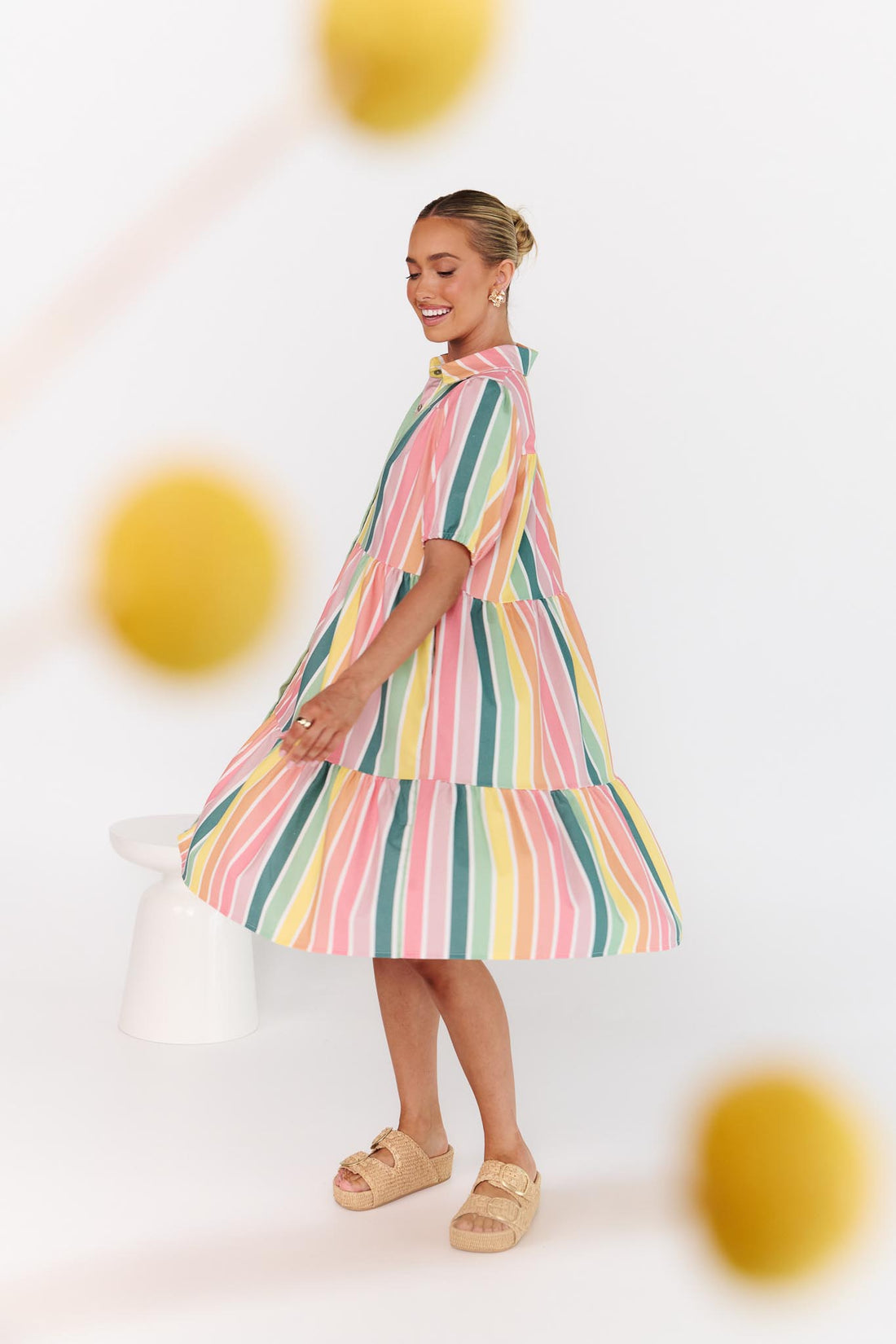 Annabel Stripe Dress - Multi Stripe