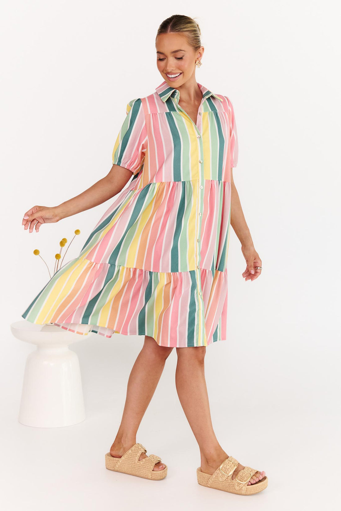 Annabel Stripe Dress - Multi Stripe