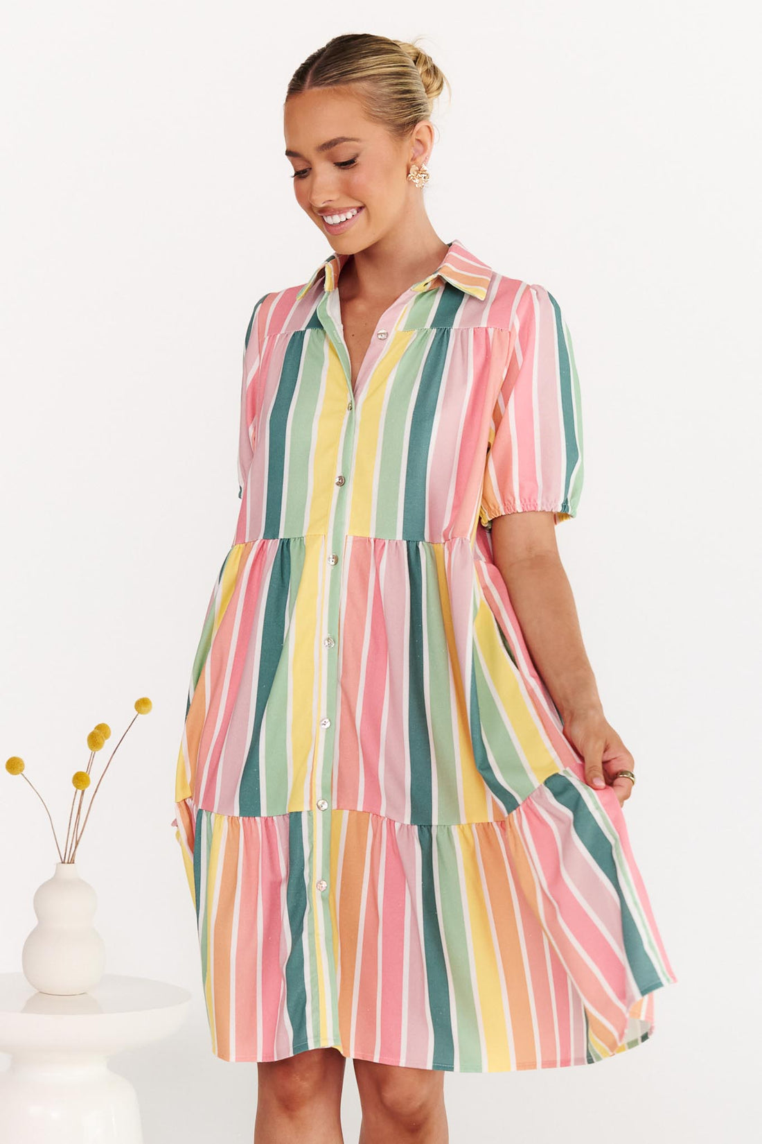 Annabel Stripe Dress - Multi Stripe