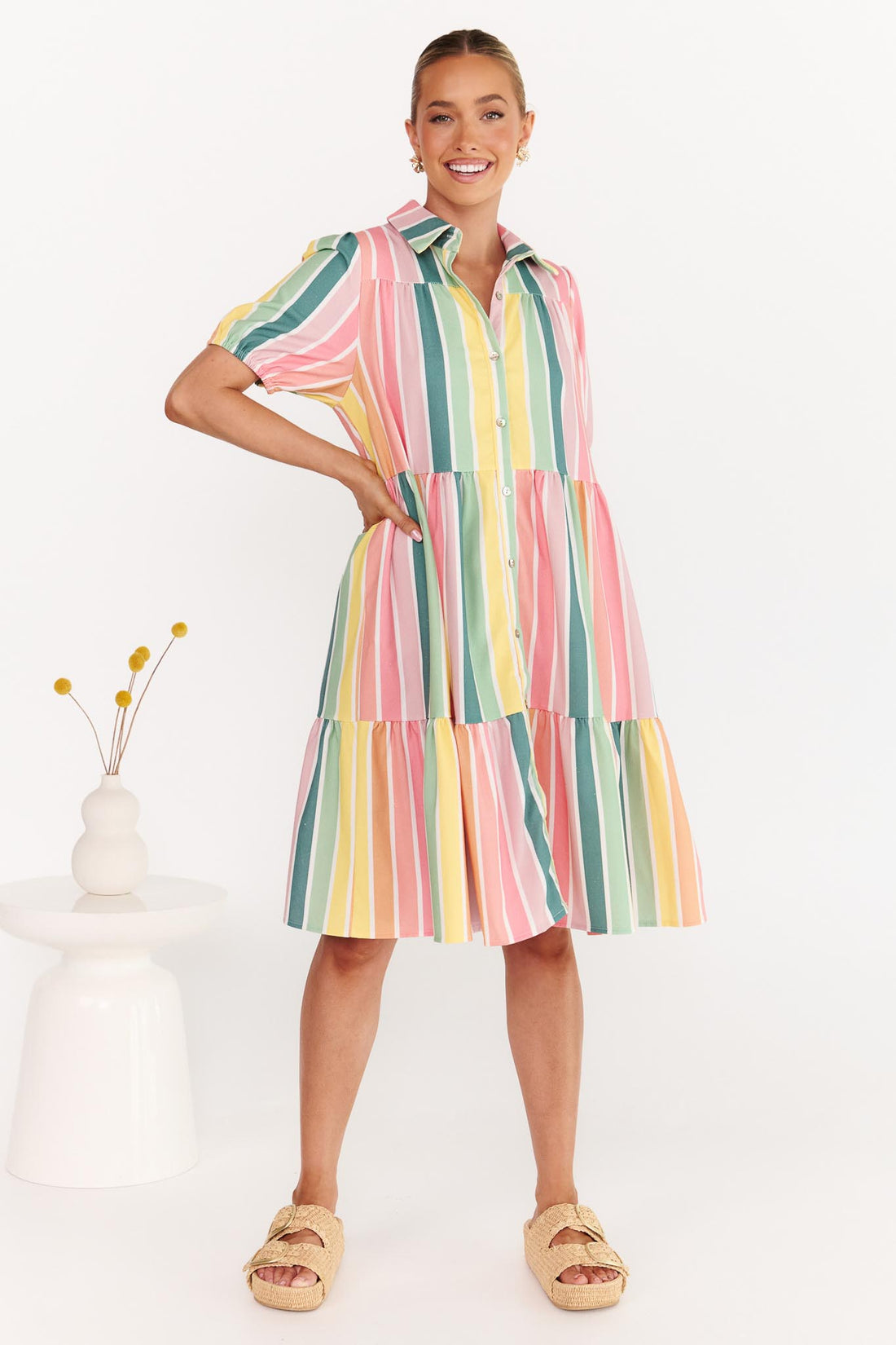 Annabel Stripe Dress - Multi Stripe