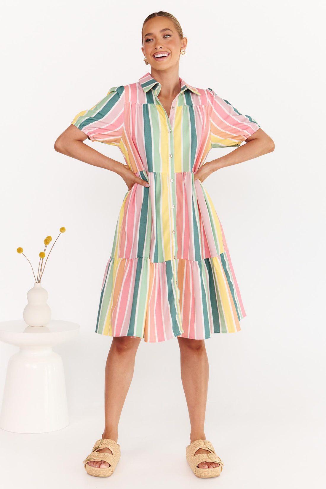 Annabel Stripe Dress - Multi Stripe